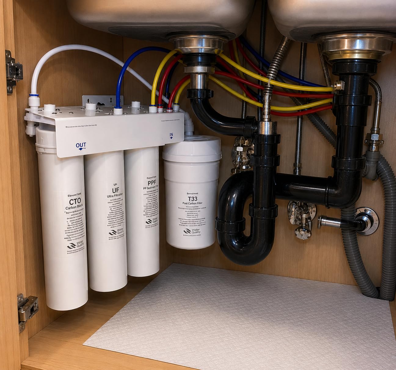 Waterdrop T3-T Remineralization Reverse Osmosis System, 220 GPD Faster Flow, No Power Needed, 7-Stage Filtration, Under-Sink RO Water Filter, NSF/ANSI 372 Certified, 2:1 Pure to Drain, Easy Installation customer photo 1