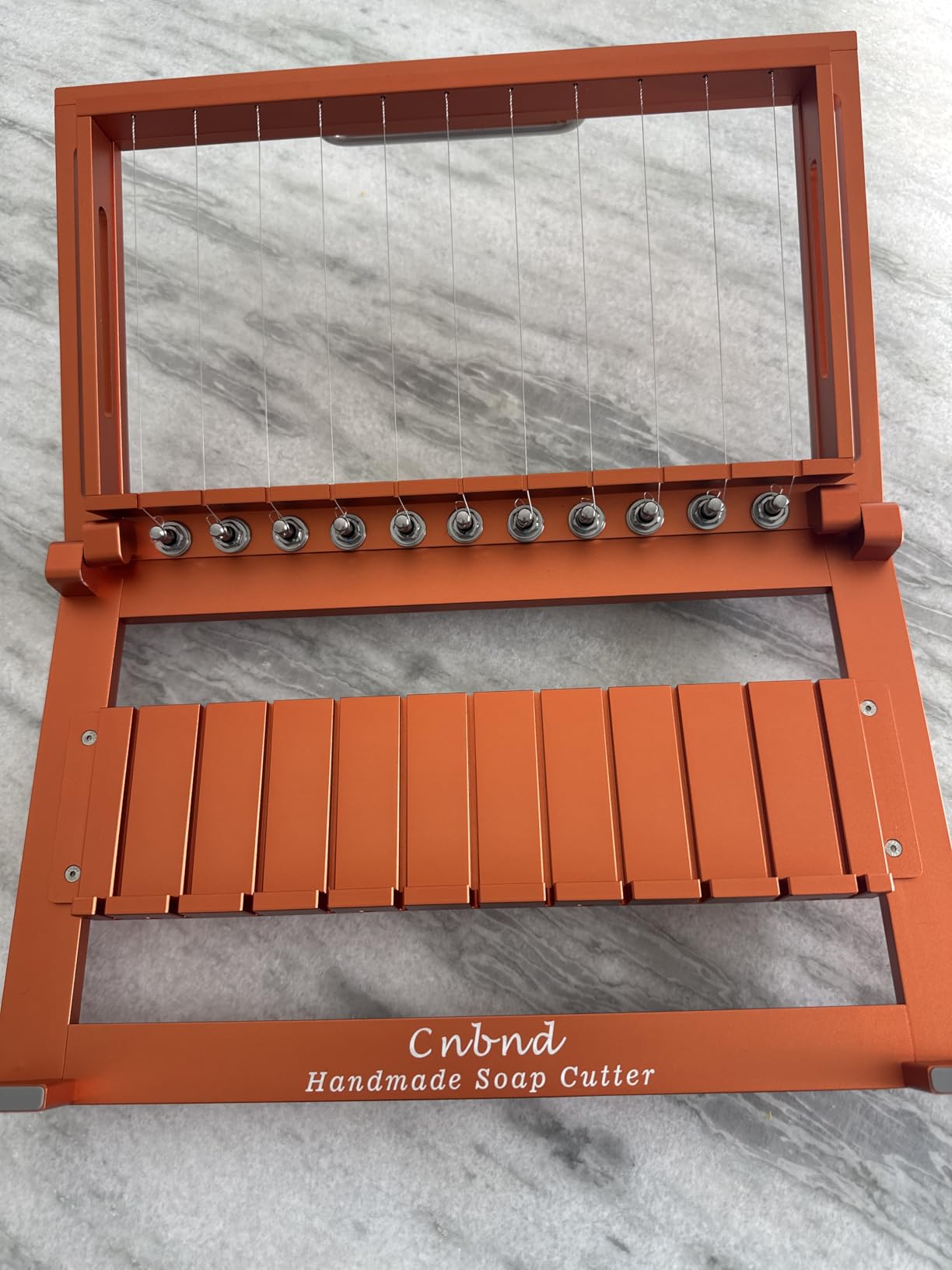 Multi Soap Cutter for Soap Making, Aluminum Soap Cutting Tool, Precision Soap Cutter Slicer with Cutting Wire for Handmade Soap, Small Business & Soap Makers (Orange) customer photo 2