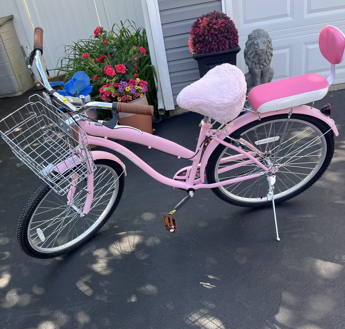 WEIZE Beach Cruiser Bike, 24/26 inch Commuter Bicycle for Adult Men and Women, High-Carbon Steel Front & Rear Fenders, Comfortable City Bikes with Rear Rack, Ergonomic Upright Design, Multicolor customer photo 1