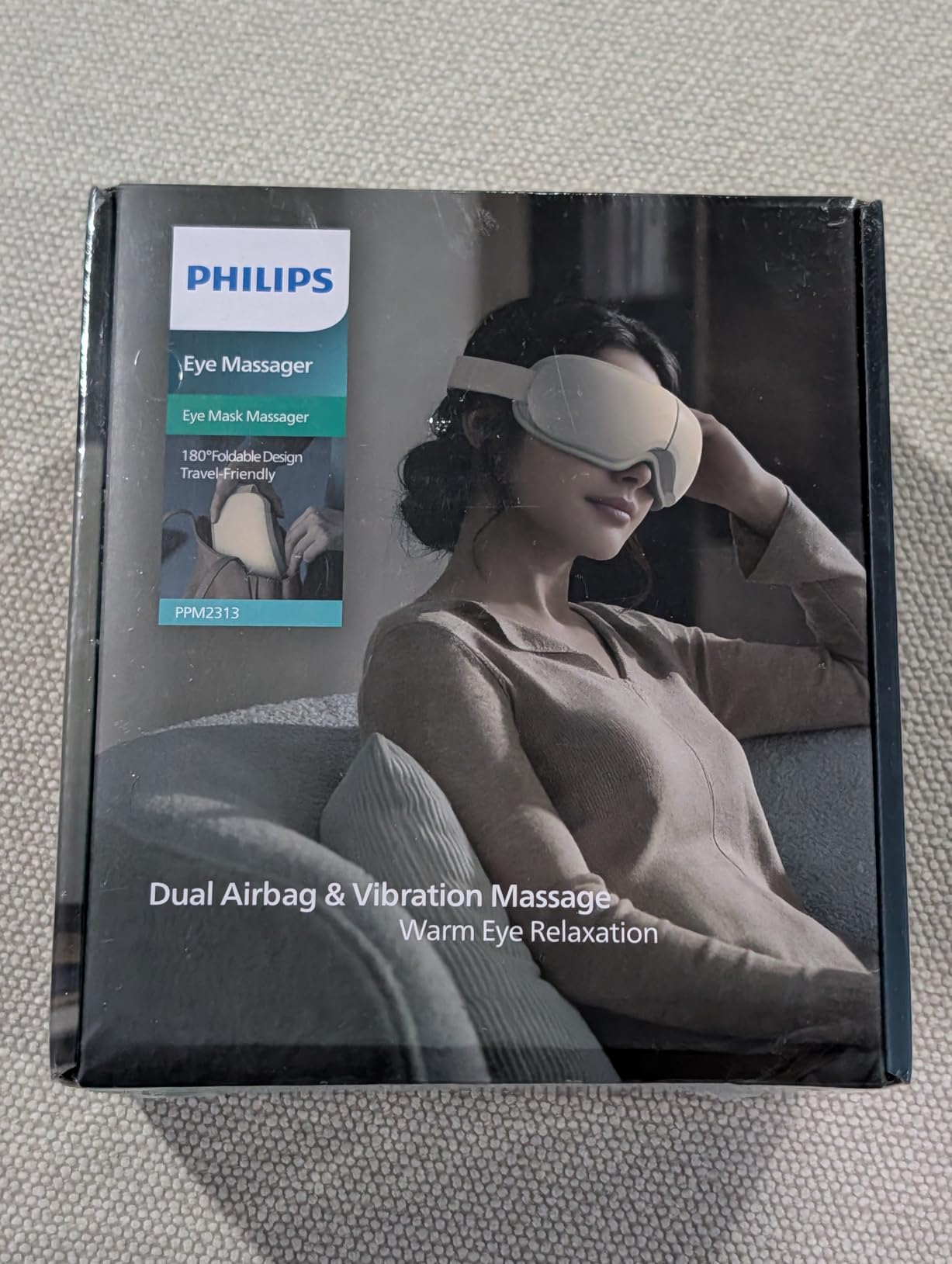 PHILIPS Eye Massager with Heat, Compression for Eye Strain & Better Sleep | Vibration Massage for Head Tension, Eye Strain, Dry Eyes & Dark Circles, Reduce Strain for Office, Travel, Gift for Women Men customer photo 2