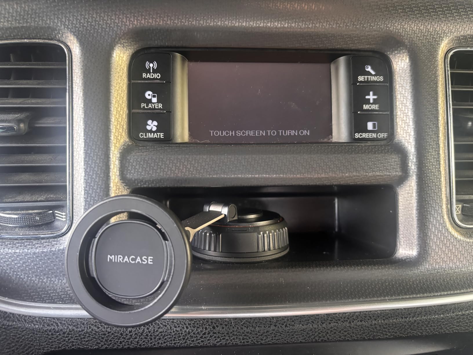 Miracase for MagSafe Car Mount [3600gf Strong Magnet & 89+LBS Suction Base] Vacuum Magnetic Phone Holders for Your Car, 360° Adjustable Dashboard & Windshield Mount with Dash Accents for All Smartphones customer photo 1