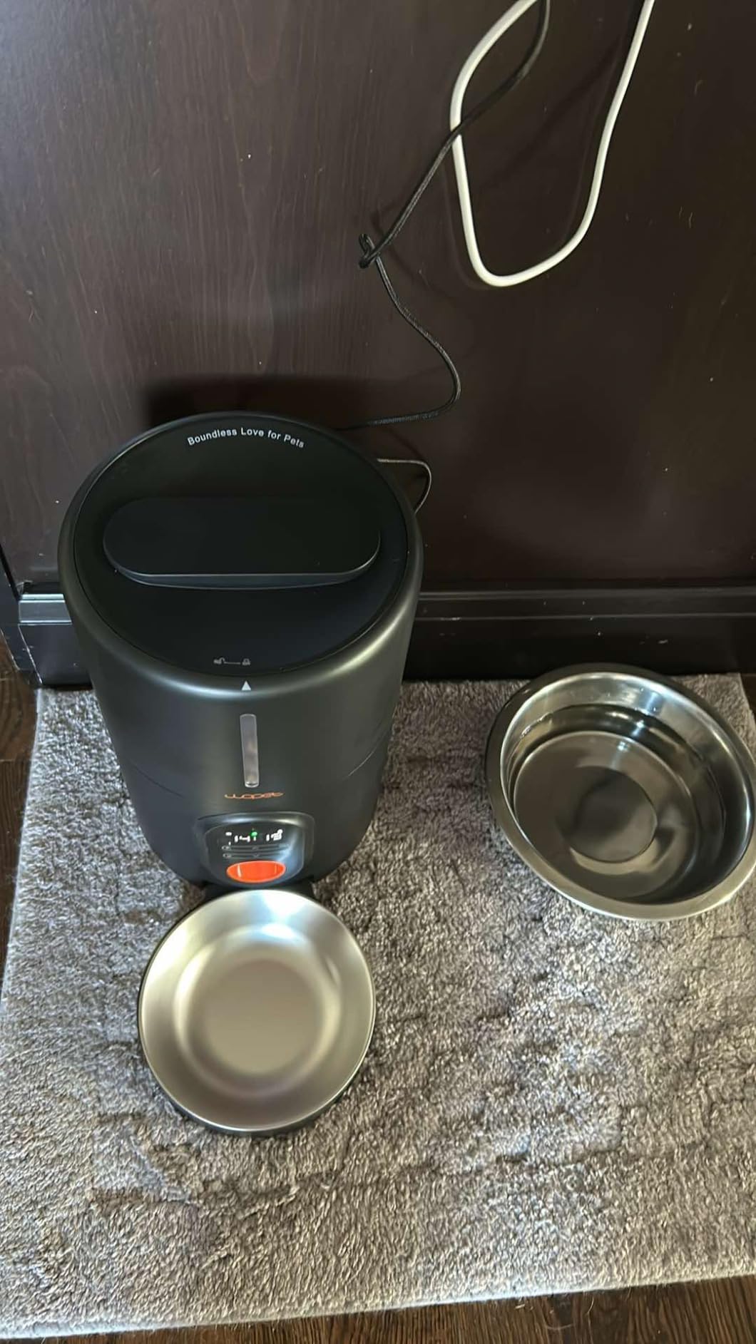 Automatic Dog Feeder with Camera, 1080P HD Video with Night Vision, 5GHz/2.4GHz Dog Food Dispenser with App Control, 4GB SD Card, 2-Way Audio for Cats & Dogs customer photo 1