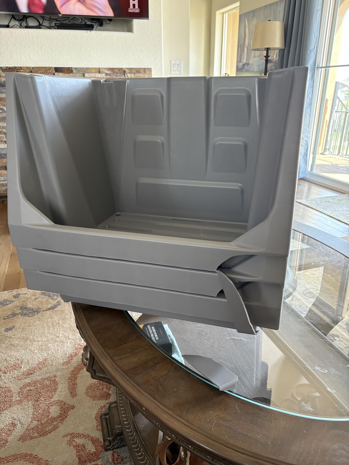 IRIS USA Open Front Storage Bins, Heavy Duty Stackable Bins, 3 Pack, Dark Gray customer photo 1