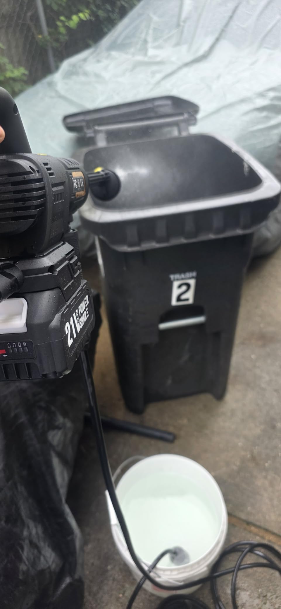 Cordless Pressure Washer Battery Powered; 1200PSI Brushless Power Washer | Brushless Motor; 3 Power Level Adjustable; 6-IN-1 Nozzle; 23FT Elastic Hose; Washer for Car, Home, Patio, Driveway customer photo 2