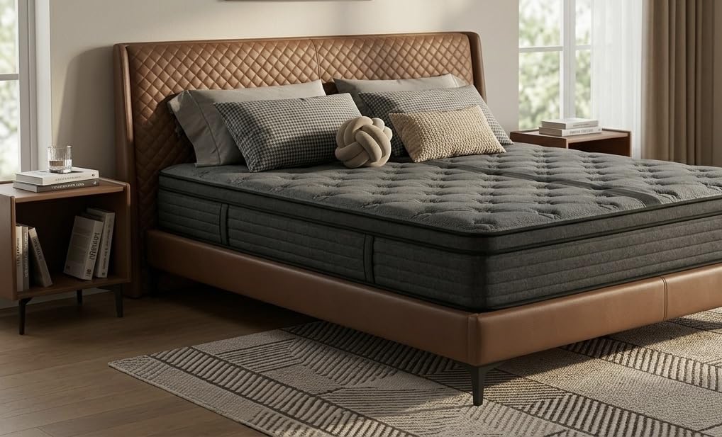 Novilla Queen Gel Memory Foam Mattress 12 Inch for Spinal Alignment | Green Tea-Infused Foam, Mattresses in a Box customer photo 2