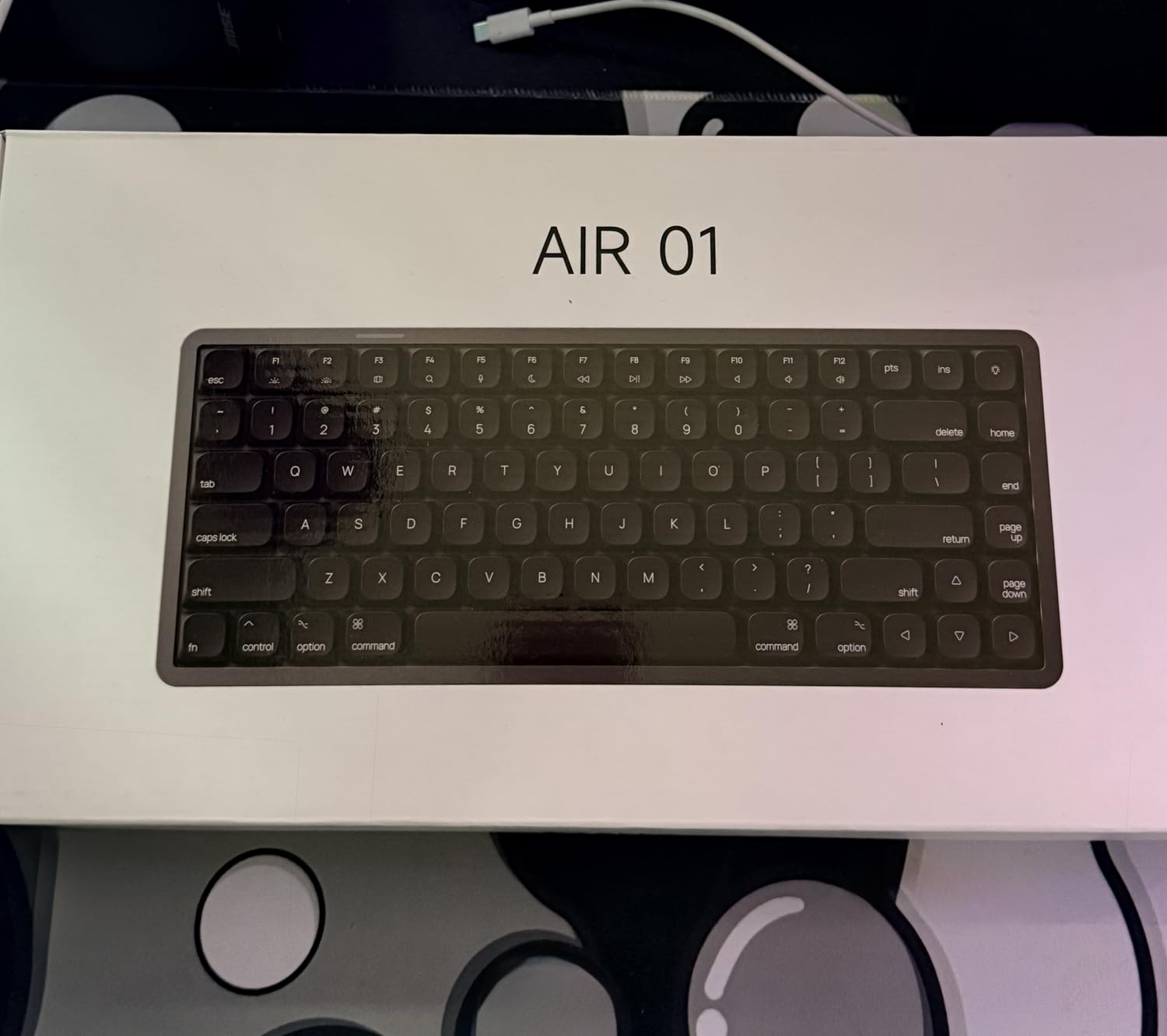 Akko Air 01 Low Profile Wireless Mechanical Keyboard RGB Backlit, Hot Swappable Native Mac Layout 2.4GHz/Wired/BT Aluminum Gaming Keyboard, Ink Black, Kailh Cloud Switch customer photo 1