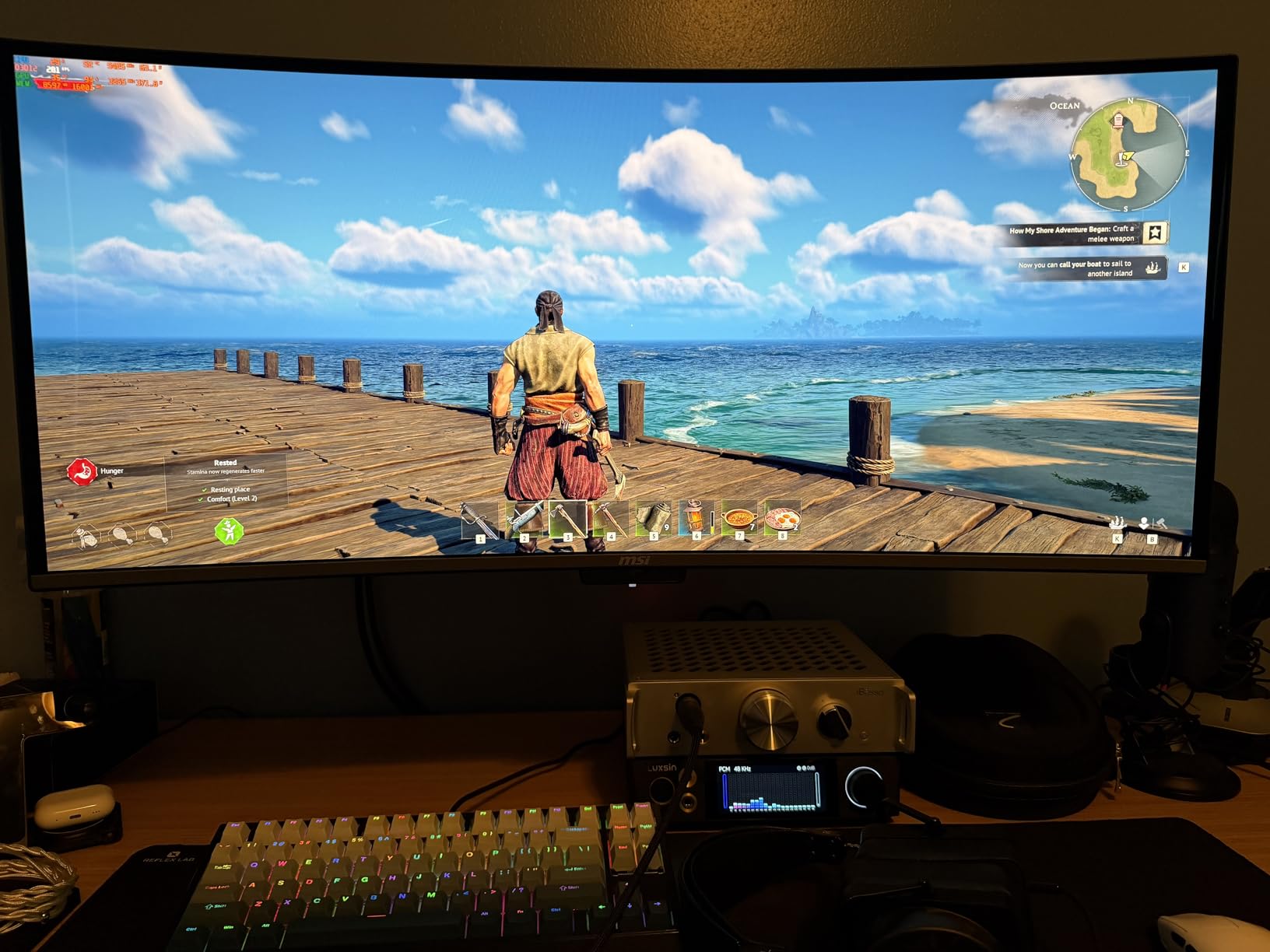 MSI MPG 341CQR QD-OLED X36 34-Inch UWQHD Tandem QD-OLED Monitor, 3440x1440, 1800R, RGB Stripe, DarkArmor Film, Uniform Luminance, 360Hz, 0.03ms, AI Care Sensor, AMD FreeSync Premium Pro, G-SYNC Compatible customer photo 1