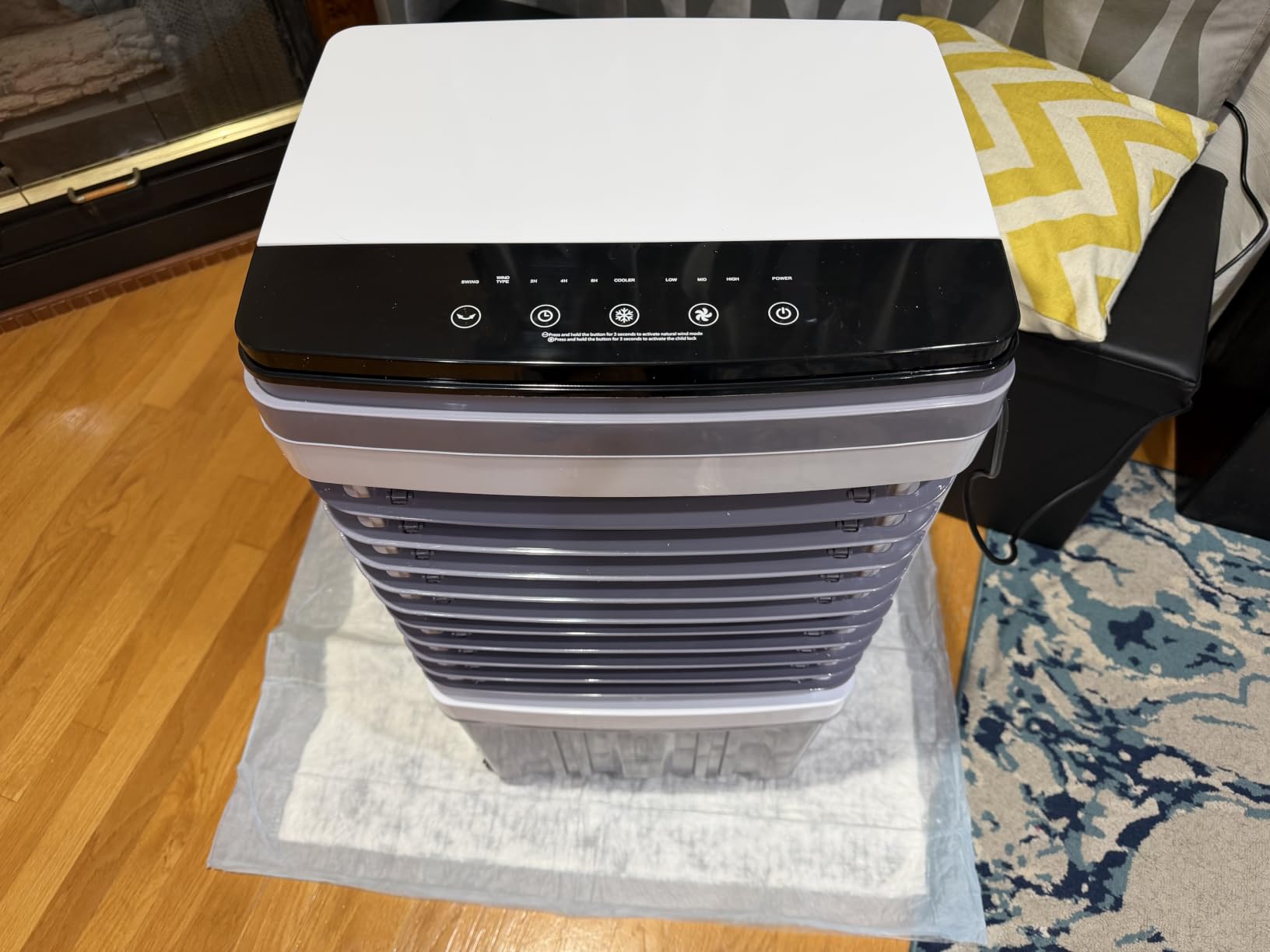 Portable Air Conditioner, 3000 CFM Swamp Cooler & Evaporative Air Cooler | 6.87 Gal Water Tank, 3 Speeds & 4 Modes, 120° Oscillation with 15H Timer for Home, Bedroom, Kitchen & Indoor Cooling customer photo 2
