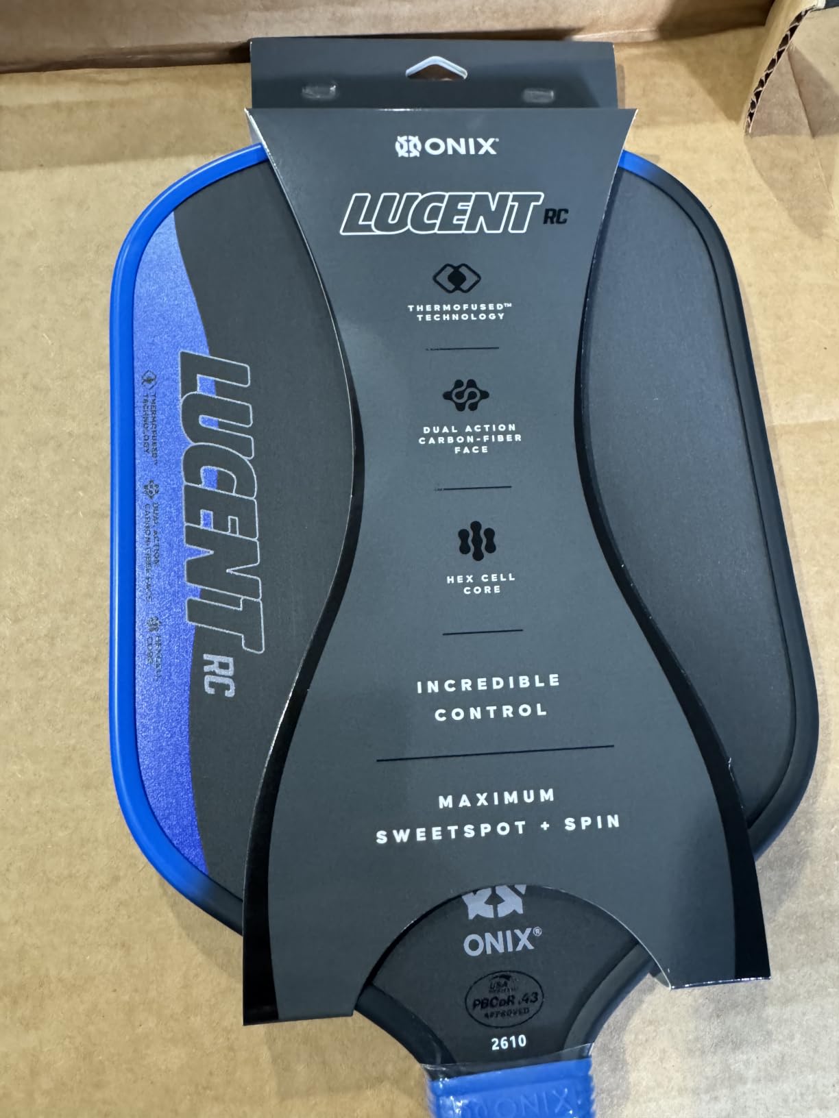 Onix Lucent Raw Carbon Pickleball Paddle with Elongated Shape, Hexcell Core, Carbon Fiber Face & Tennis-Style Pickleball Paddle Grip, Black customer photo 2