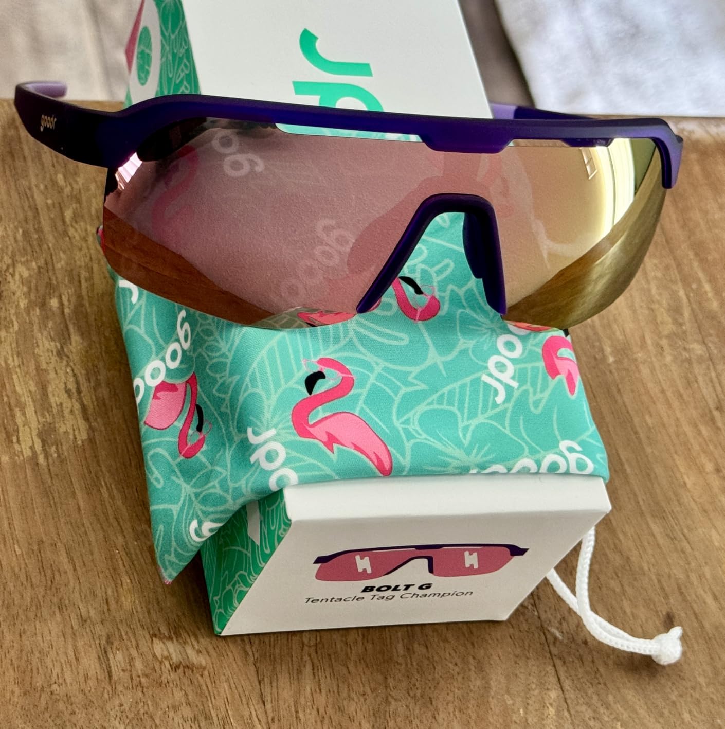 Bolt G Polarized Running Sunglasses Men & Women | Glare-Reducing Lenses, UV400 Protection, No Slip, No Bounce customer photo 1