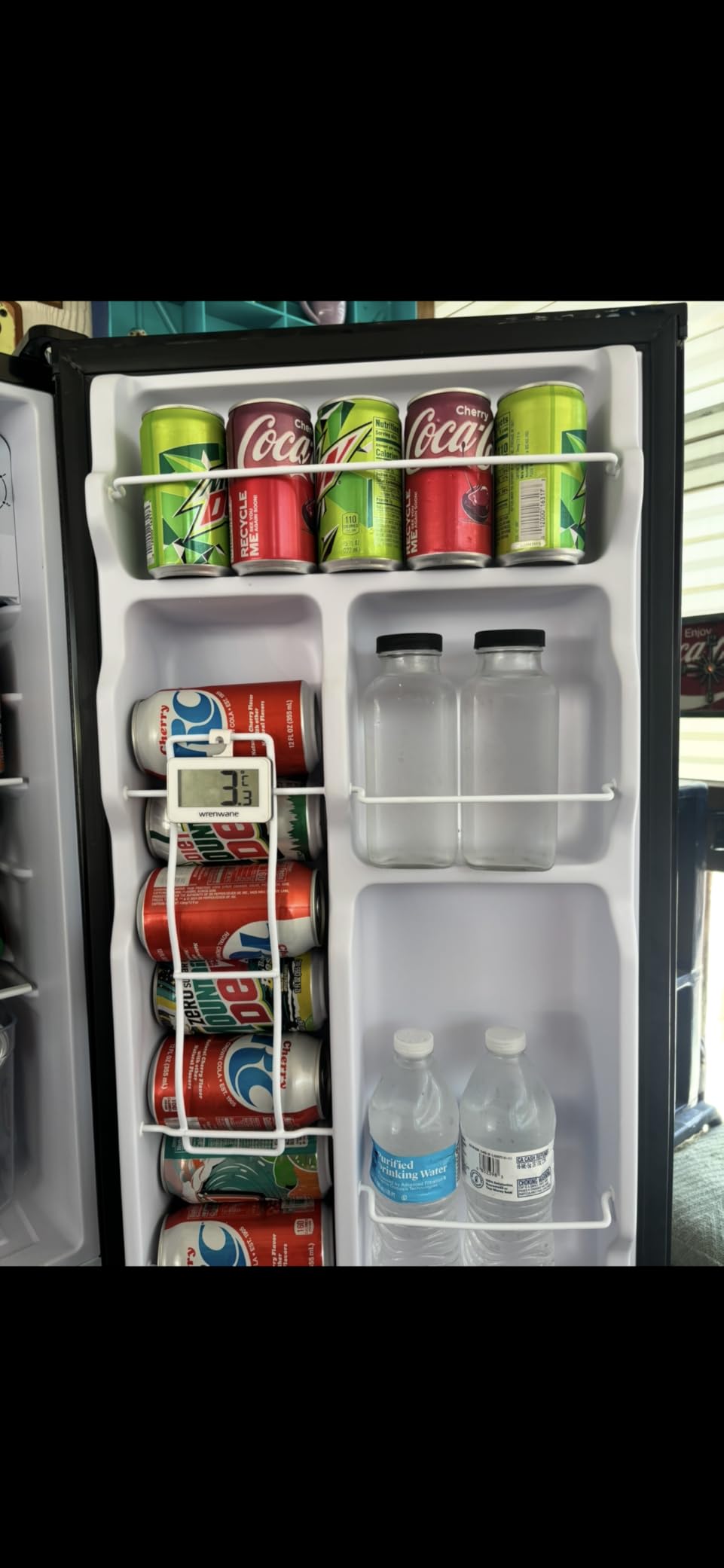 NEWBULIG Mini Fridge with Freezer 3.2 Cu.Ft Small Refrigerator for Office, Dorm, Small Fridge with Adjustable Thermostat, Energy Saving, Single Door, Black customer photo 1