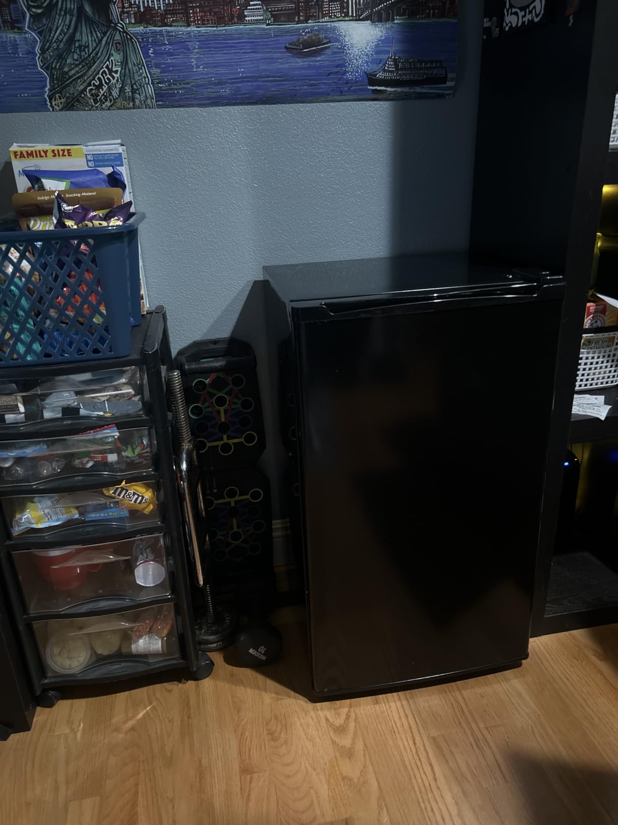 NEWBULIG Mini Fridge with Freezer 3.2 Cu.Ft Small Refrigerator for Office, Dorm, Small Fridge with Adjustable Thermostat, Energy Saving, Single Door, Black customer photo 2