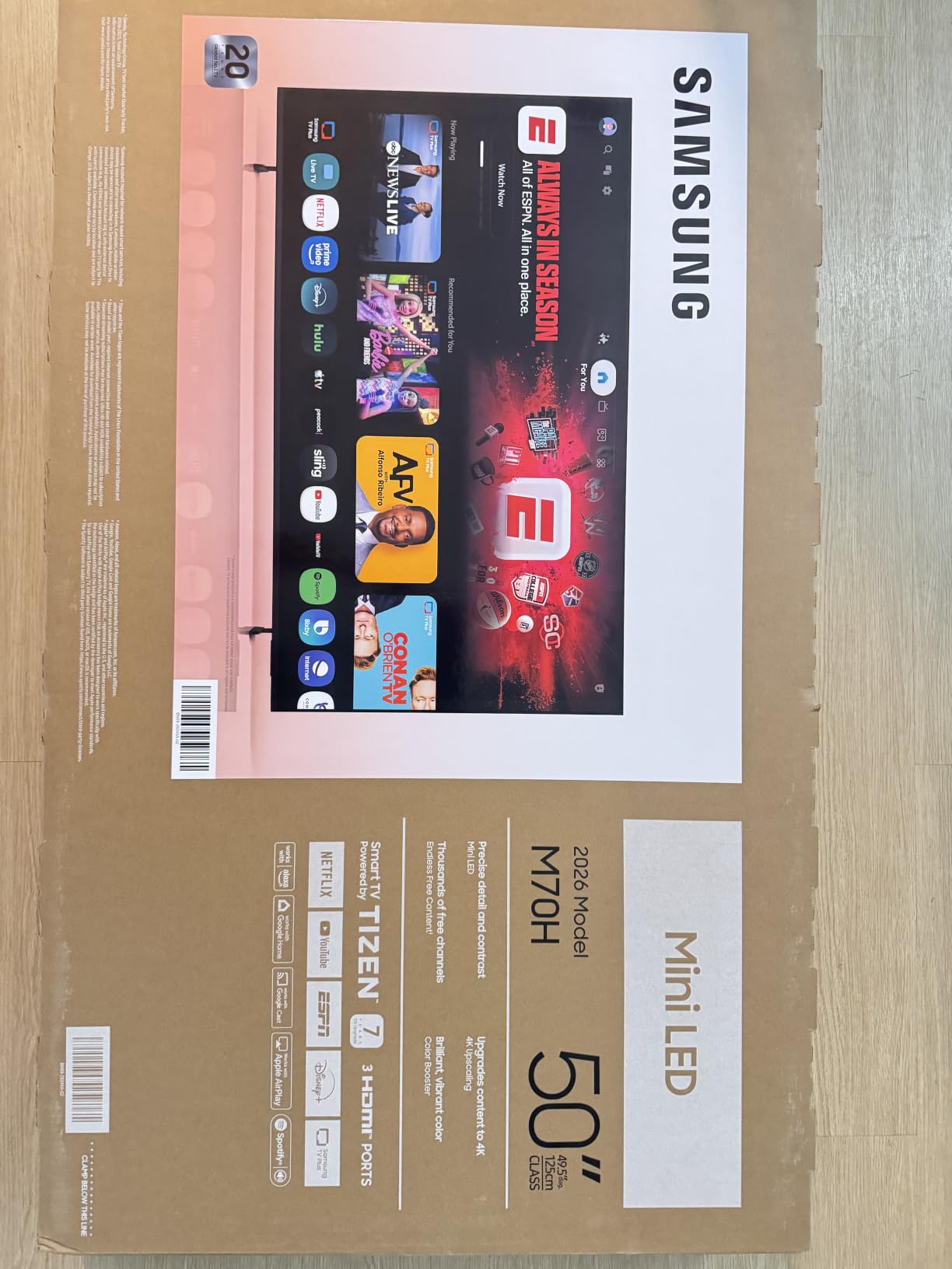 Samsung 65-Inch Class M70H Series, Mini LED, 4K, Smart TV, 2026 Model | Samsung Vision AI Companion, Mini LED Processor 4K, Pure Spectrum Color, Endless Free Content, Motion Xcelerator + DLG 120Hz customer photo 2
