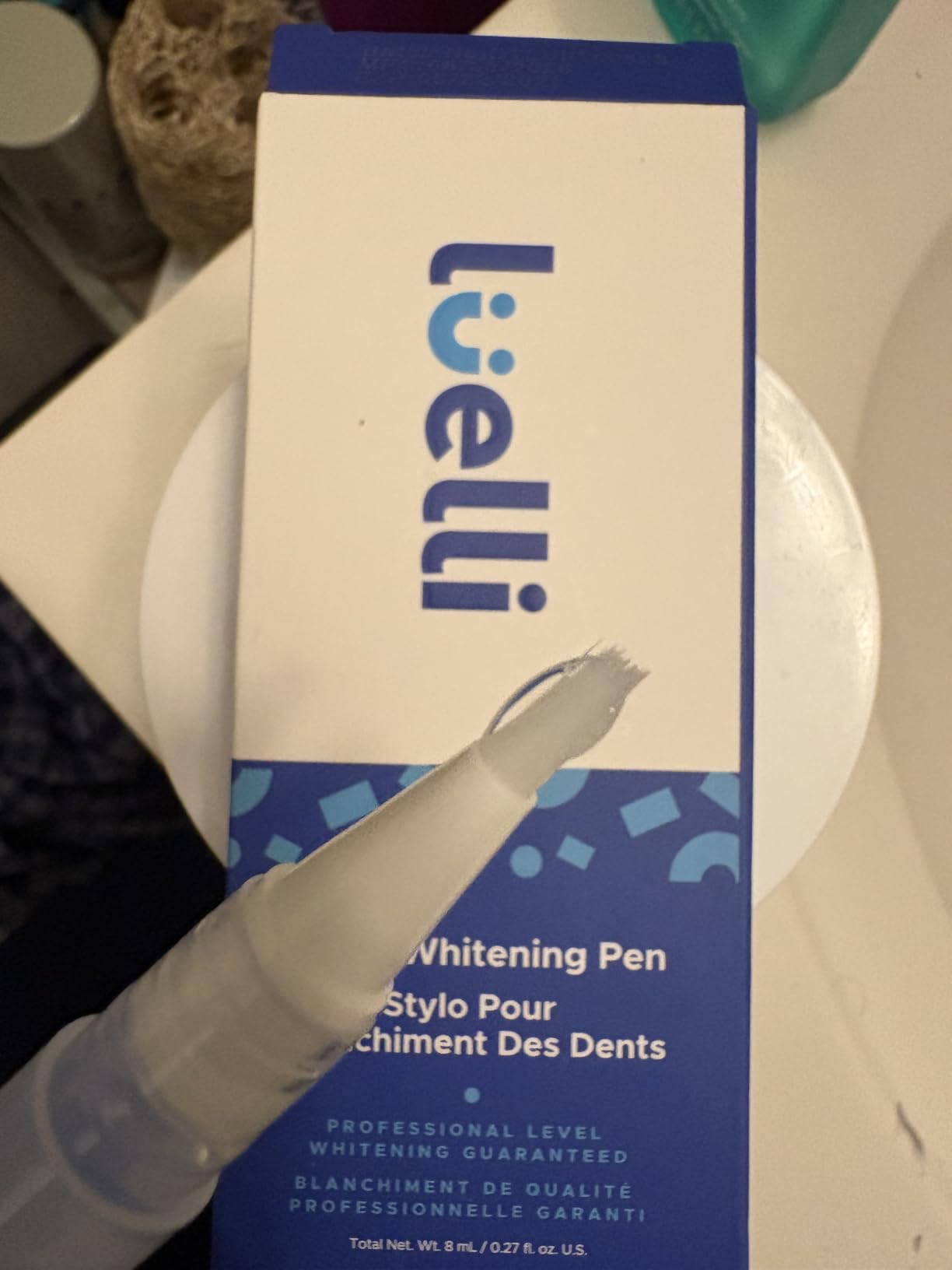 Luelli Teeth Whitening Kit with 35% Carbamide Peroxide - Teeth Whitener for Sensitive Teeth | Enamel Safe - 32 LED Lights - Wireless with Tray and Whitening Gel Pen for Home | Travel (Mint) customer photo 1