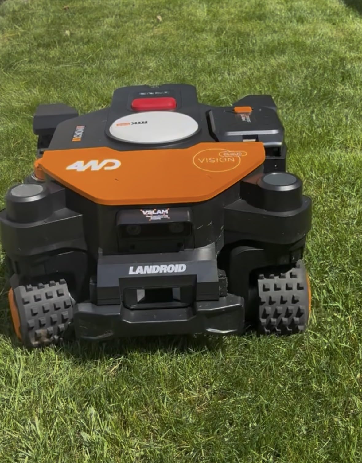 WORX Landroid Vision Cloud 4WD Robot Lawn Mower, No Perimeter Wire Robot Mower for 1/2 Acre, AI Obstacle Avoidance + RTK Cloud Navigation, 84% Slope, Auto Mapping, App Control, Cut-to-Zero, WR342 customer photo 1
