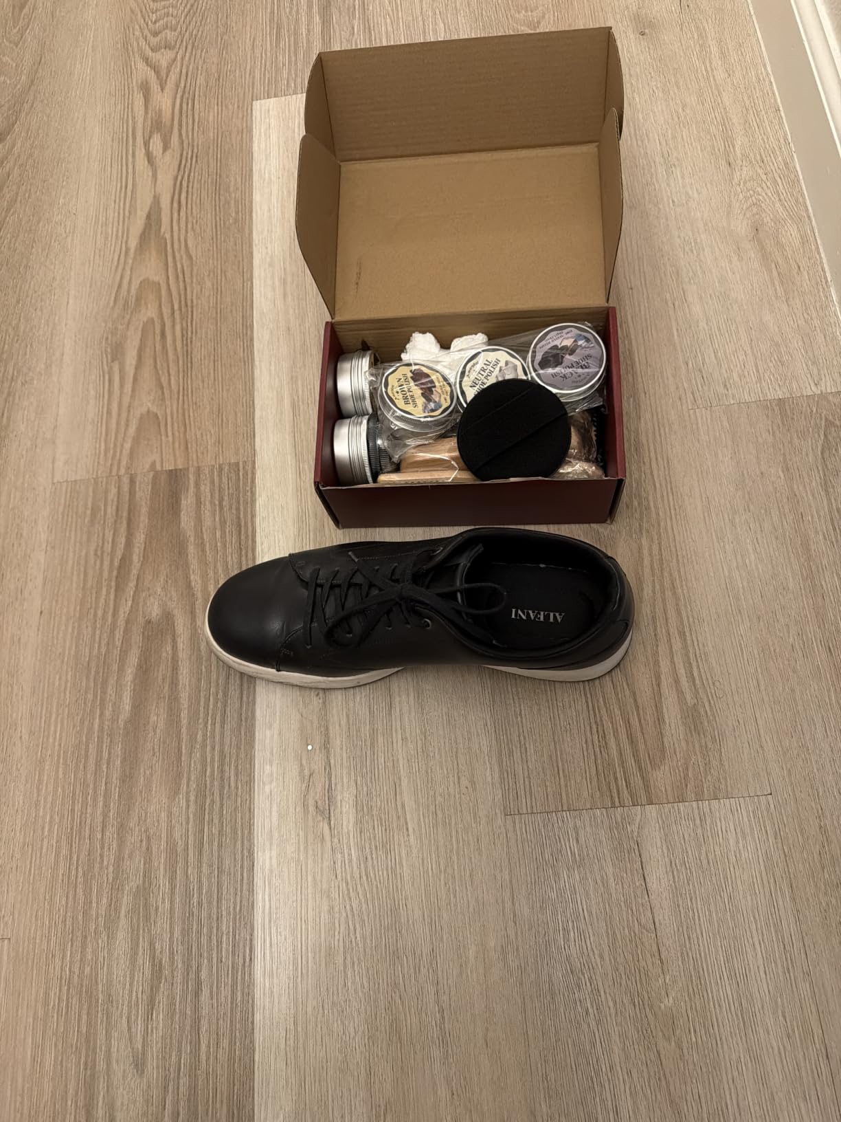 Shoe Shine Kit - 18-in-1 Leather Shoe Polish Kit with Saddle Soap, Mink Oil, Black/Brown/Neutral Shoe Polish, Horsehair Brushes, Leather Boot Polish, Cleaning & Conditioning - Gift for Men & Women & Cowboy customer photo 1