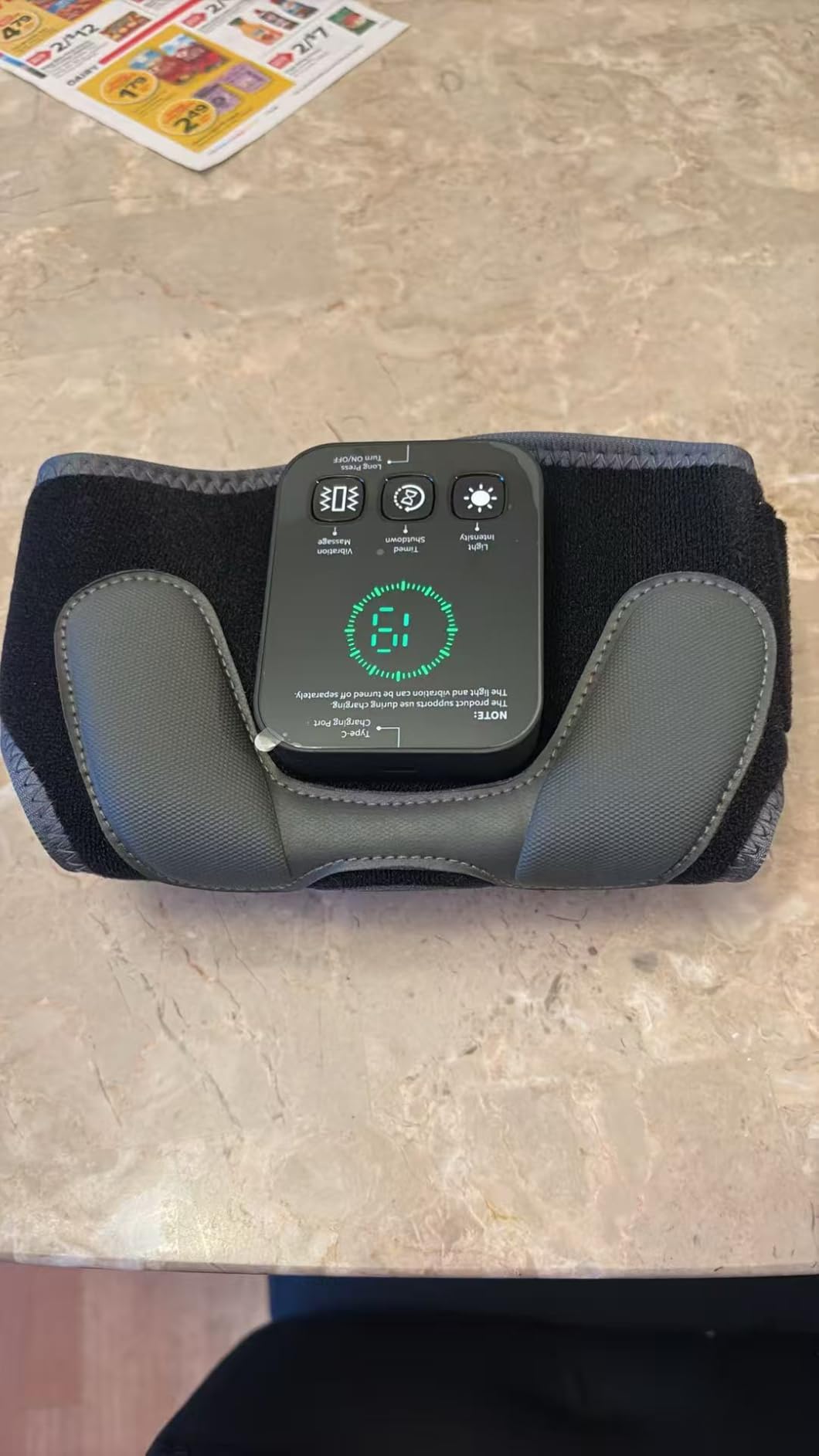 Red Light Therapy Knee Massager 660nm & 850nm, Heated Vibration Knee Brace Cordless Rechargeable 5000mAh, Timer & Pulse Modes for Knee Elbow Shoulder Joint customer photo 2