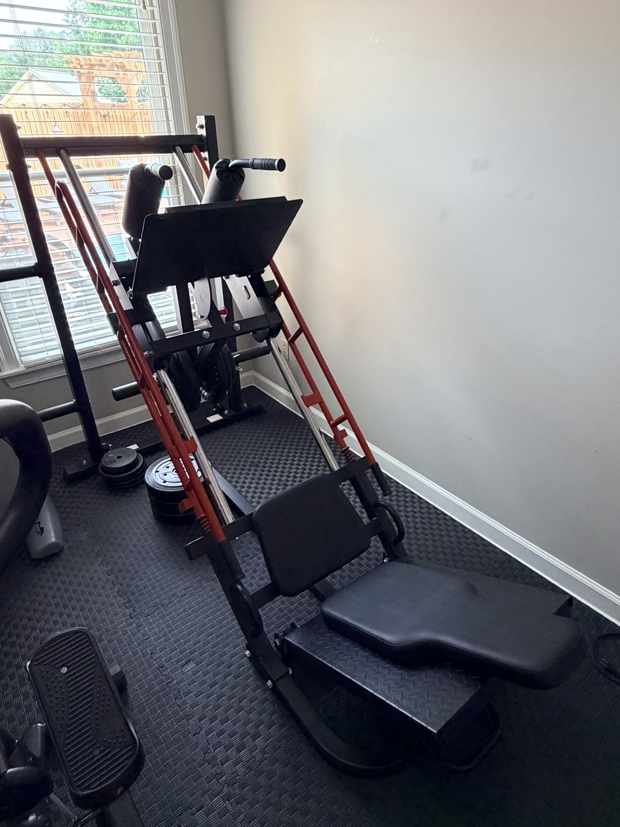 Dripex Leg Press Hack Squat Machine Combo for Home Gym, Upgraded Leg Press | Alloy Steel Frame, Transport Wheels, 4 Weight Storage, Large Footplate for Full Lower Body Workout, Weight Plates Not Included customer photo 2