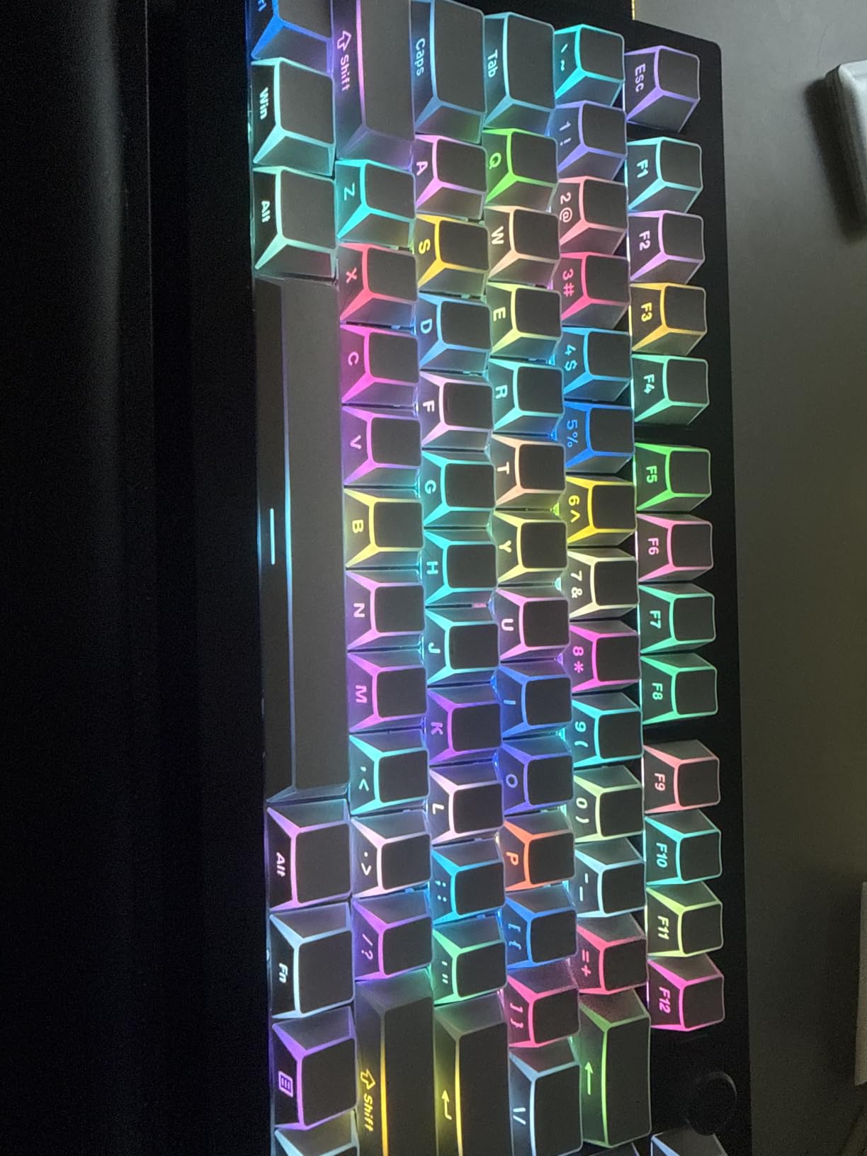 Shine Through Keycaps Black Graffiti Cute PBT Keycaps Set | Custom Keycaps 60 65 75 100 Percent, Cherry Profile Dye-Sublimation for Cherry Gateron MX Switches Mechanical Keyboard customer photo 1