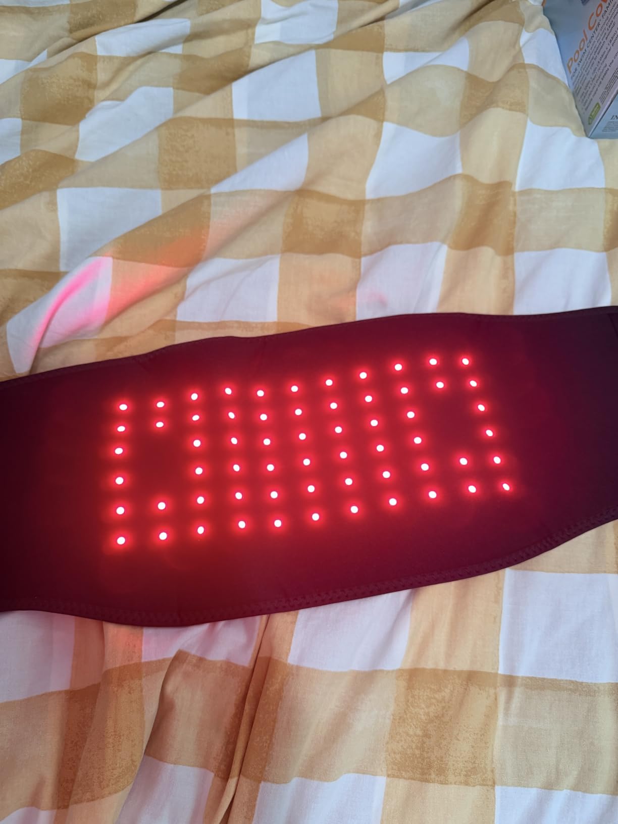 Medisana 3-in-1 Red Light Therapy Belt, Cordless & Portable Infrared Red Light Therapy for Body with Red Light/Pulse/Heat/Vibration 660nm/850nm for Back Pain Relief customer photo 2