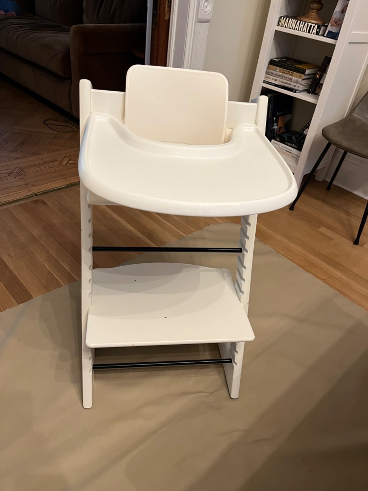 Stokke Tripp Trapp High Chair White with White Tray Signature Edition Includes Chair + Tray + Baby Set with Removable Harness for Children 6-36 Months - Adjustable, Ergonomic & Easy to Clean customer photo 1