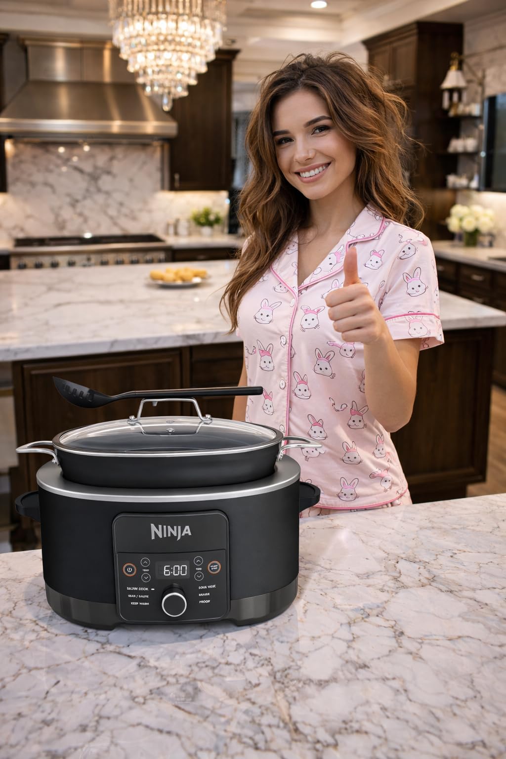 Ninja PossibleCooker PRO Plus, 8.5-qt, Blue Macaron, MC2001 | 9-in-1 replaces 16 tools, 1400W, Slow Cook, Sear, Saute, Proof, Pasta/Rice, oven-safe ceramic pot, cooker-to-oven-to-table customer photo 1