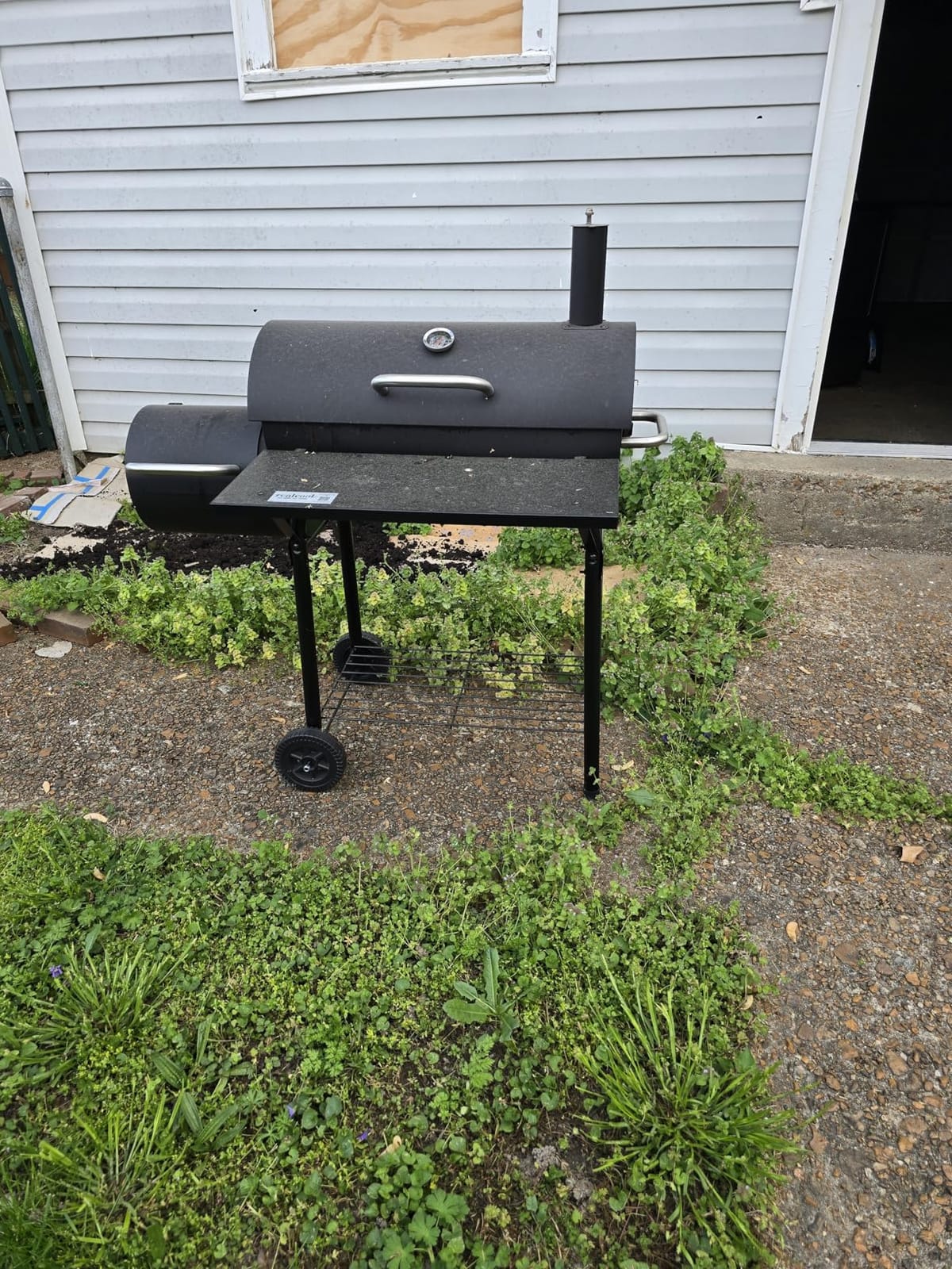 Realcook Charcoal Grill with Offset Smoker: Spacious Barrel Charrel Grills | with 800 Sq. In. Cooking Space - BBQ Offset Smoker Combo for Backyard Parties Weekend Barbecues Gatherings customer photo 1
