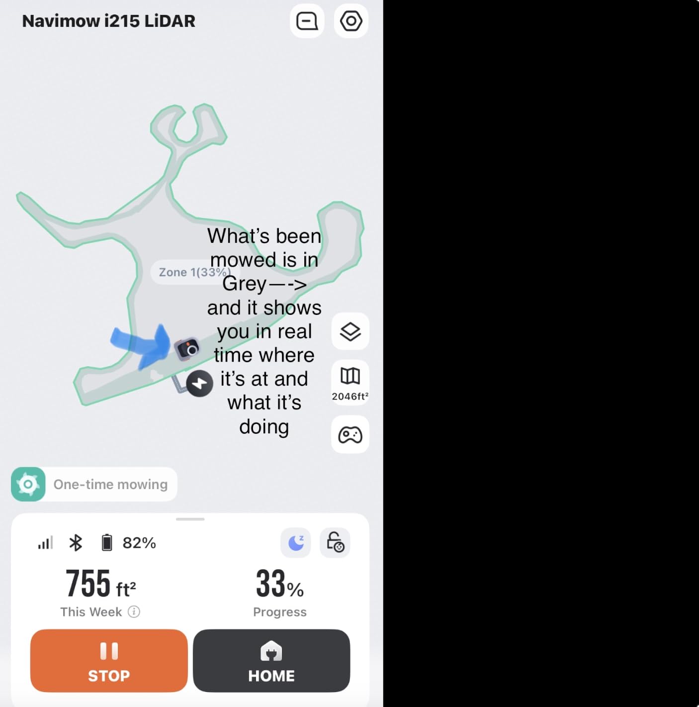Segway Navimow i215 LiDAR Robot Lawn Mower Wire Free with Garage M, LiDAR & Vision Dual Fusion, Auto Mapping, Off-Road Wheels for 45% Slopes, Covers 0.37 Acre (Garage Shipped Separately) customer photo 1