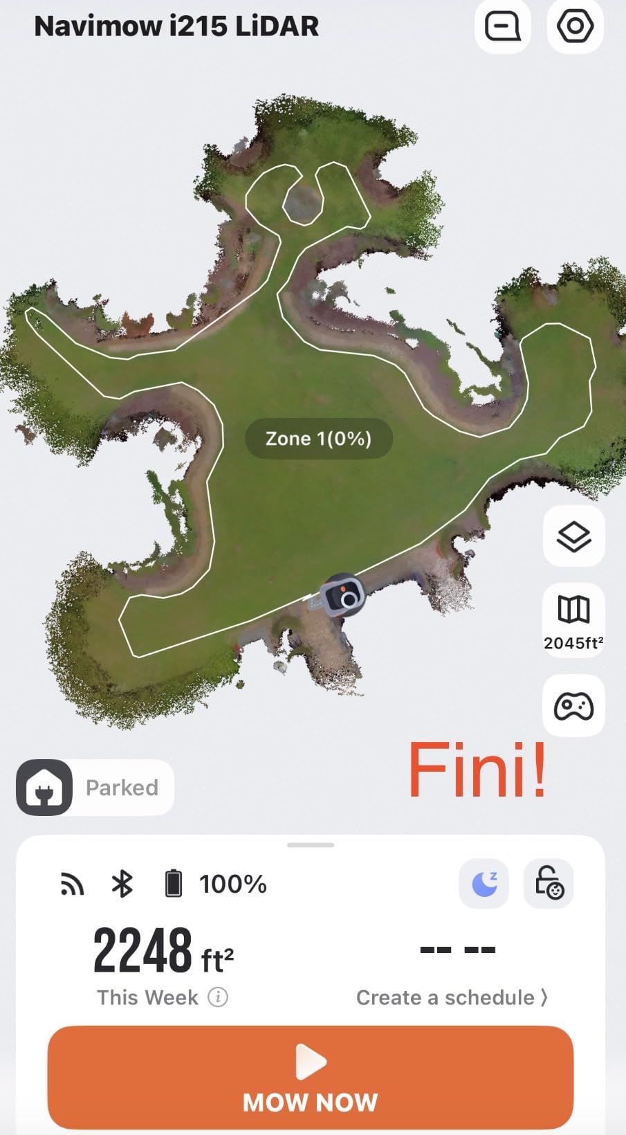 Segway Navimow i215 LiDAR Robot Lawn Mower Wire Free with Garage M, LiDAR & Vision Dual Fusion, Auto Mapping, Off-Road Wheels for 45% Slopes, Covers 0.37 Acre (Garage Shipped Separately) customer photo 2
