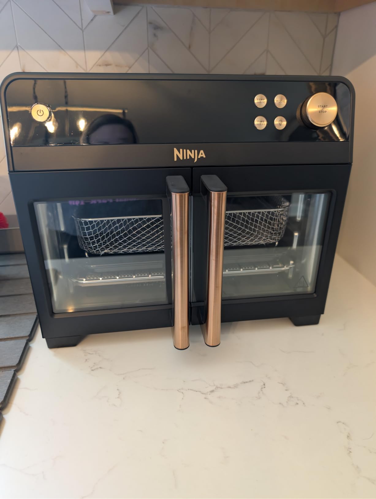 Ninja French Door Premier Air Fry Oven, 10-in-1, Cyberspace, FO101BL | 450F cyclonic air, PFAS-free surface, Air fry, sear crisp, bake, broil, toast, dehydrate customer photo 2