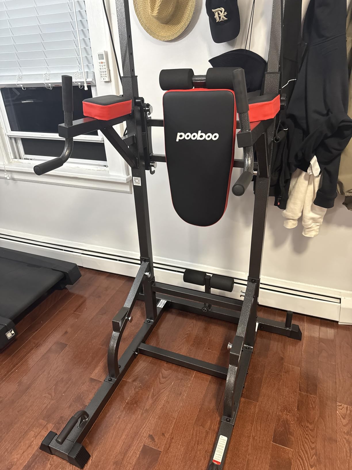 Pull Up Bar Power Tower Dip Station with Cable Machine, 450LB Home Gym | Pull up bar, dip station and 16-position cable system for pull ups, dips, lat pulldowns, rows and full-body training customer photo 1