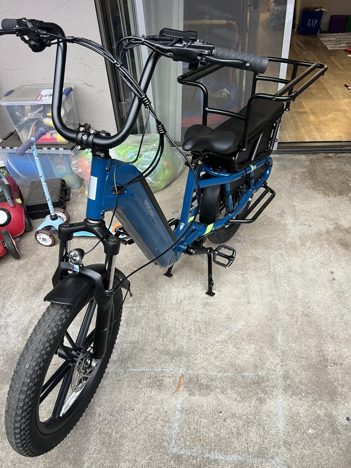 SISIGAD Family Electric Bike with Seat - Peak 1500W Motor, 20