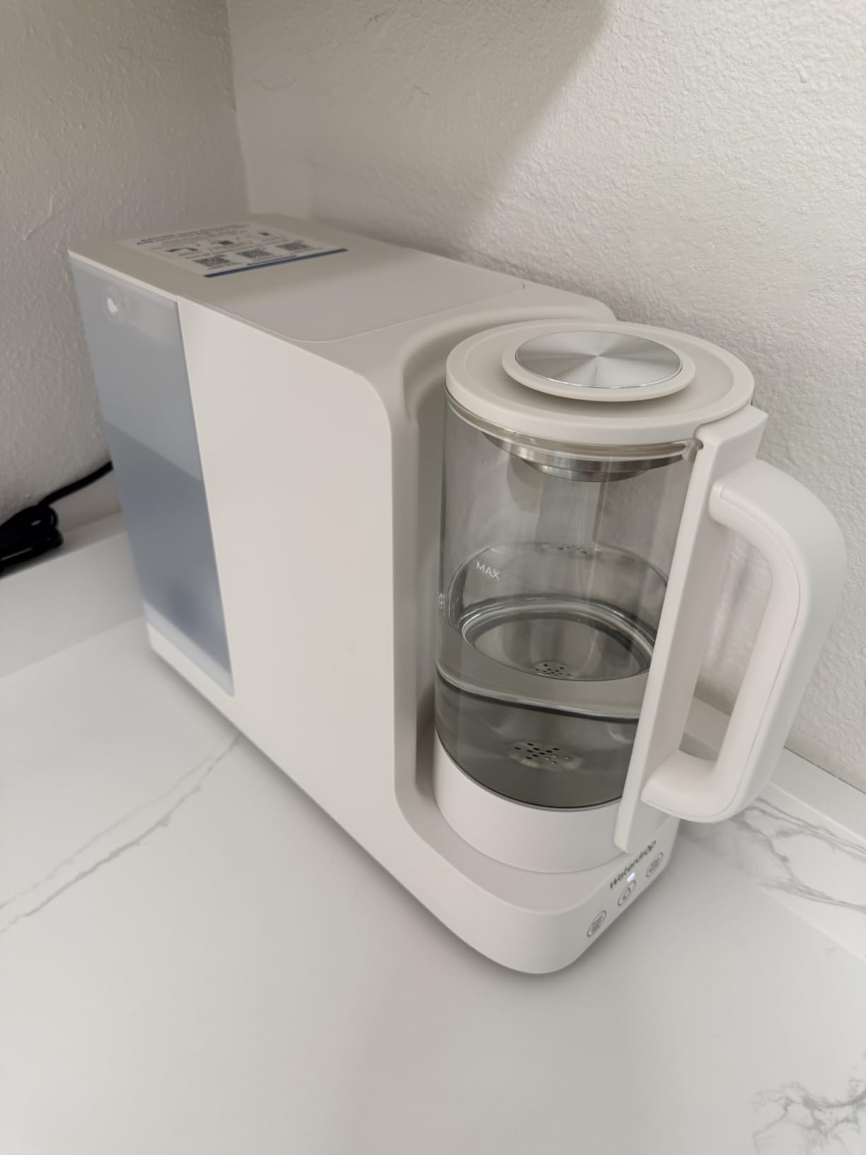 Waterdrop C2SL Countertop Reverse Osmosis Water Filter, [Mineral Added] | 40oz Autofill Glass Pitcher, 7-Stage RO Filtration, 3:1 Pure to Drain, Reduce PFAS/TDS, Compact Design, Installation-Free customer photo 2
