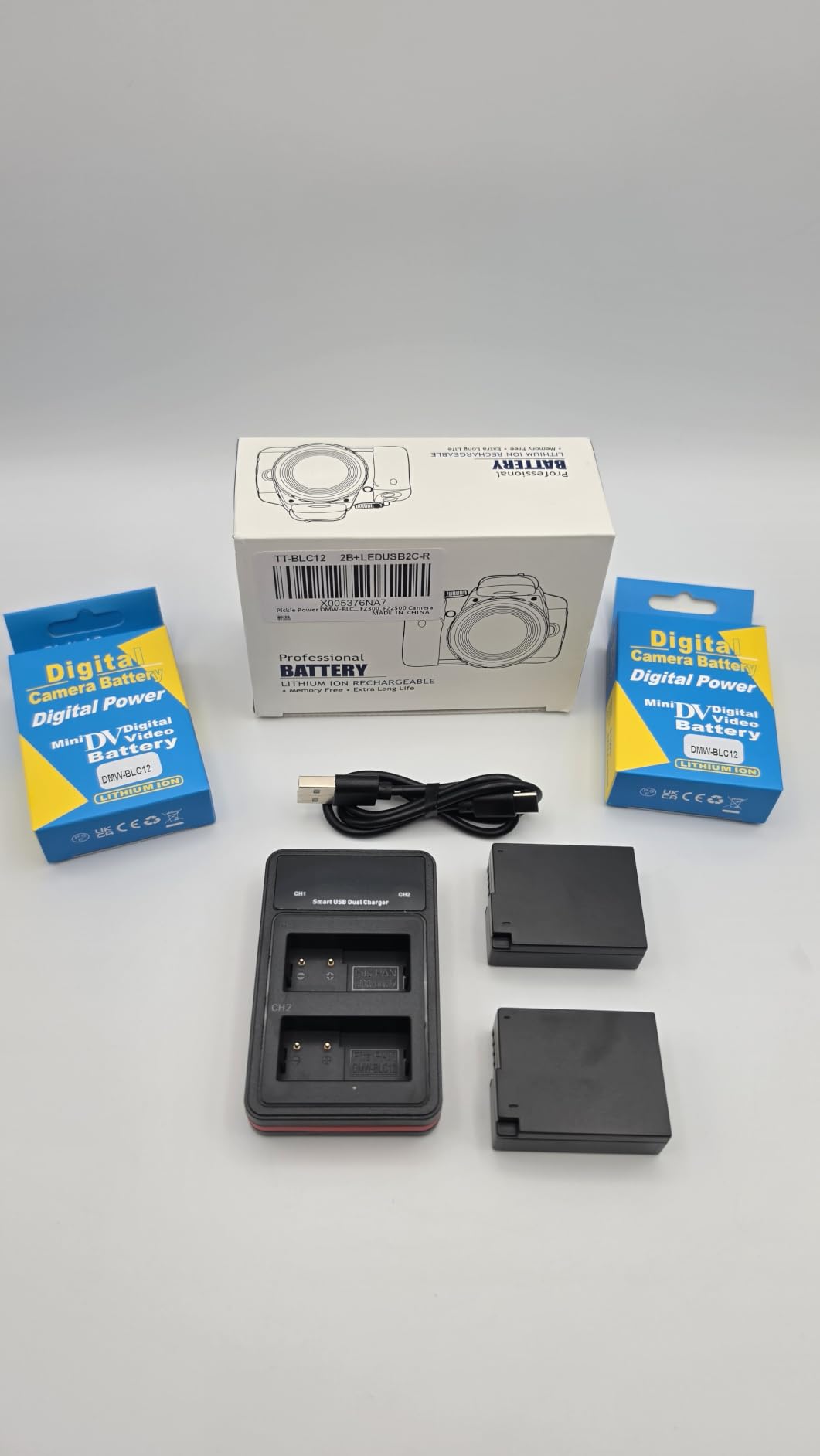 Pickle Power DMW-BLC12 DMW-BLC12PP Battery and LED Dual Slot Charger for Panasonic Lumix G7, G85, G95, FZ1000, FZ1000 II, GH2, G5, G6, GX8, FZ200, FZ300, FZ2500 Camera customer photo 1