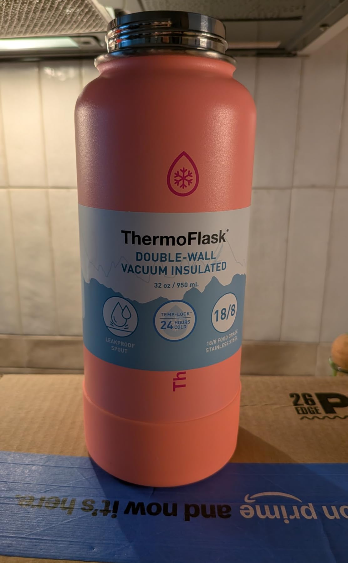 Insulated Water Bottle with Spout Lid (24 oz, Black) - Leakproof, Stainless Steel Water Bottle for Cold & Hot Drinks, Travel & Daily Hydration customer photo 2