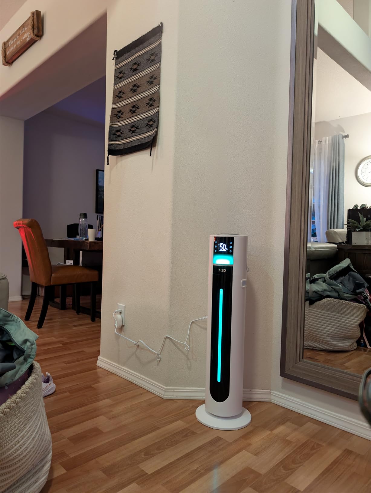 DREO 11L Smart Humidifier 747S Large Room 700 ft², 100H Runtime, 21dB Quiet | Top Fill, 1500+RGB Light, APP & Remote Control, Clean Tank Technology, 12H Timer, Cool Mist Humidifiers for Bedroom, White customer photo 2