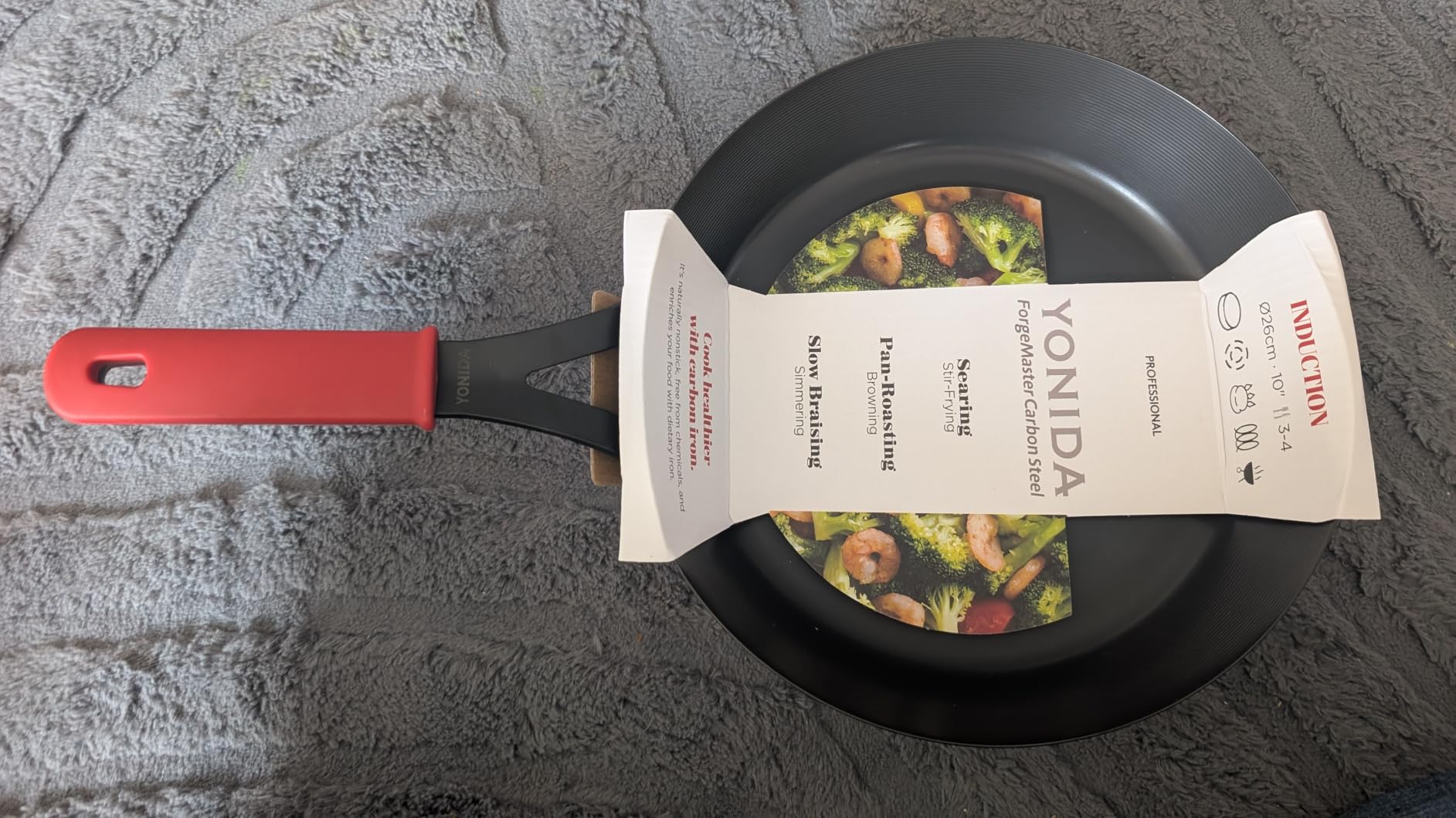 Tramontina Carbon Steel Pan, 10 Inch Nonstick Frying Pan Skillet | Pre-Seasoned Carbon Steel Cookware with Removable Silicone Handle Holder, Indoor/Outdoor, Induction & Oven Safe customer photo 1
