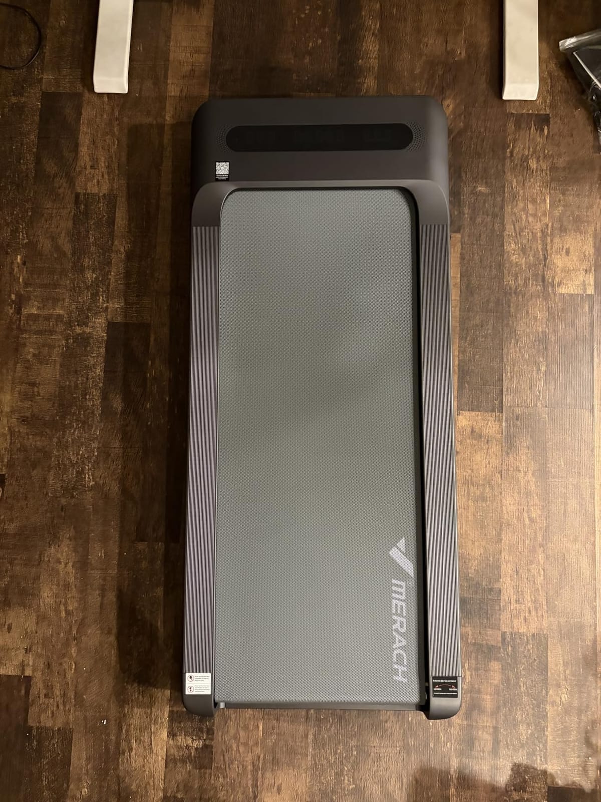 MERACH UltraWalk W60 Walking Pad Treadmill with 12% Auto Incline, Under Desk Walking Pad 400lb Capacity, Max 3.5HP Heavy Duty Walking Pad with Incline for Tall People with BT Speaker, RGB Light & APP customer photo 1
