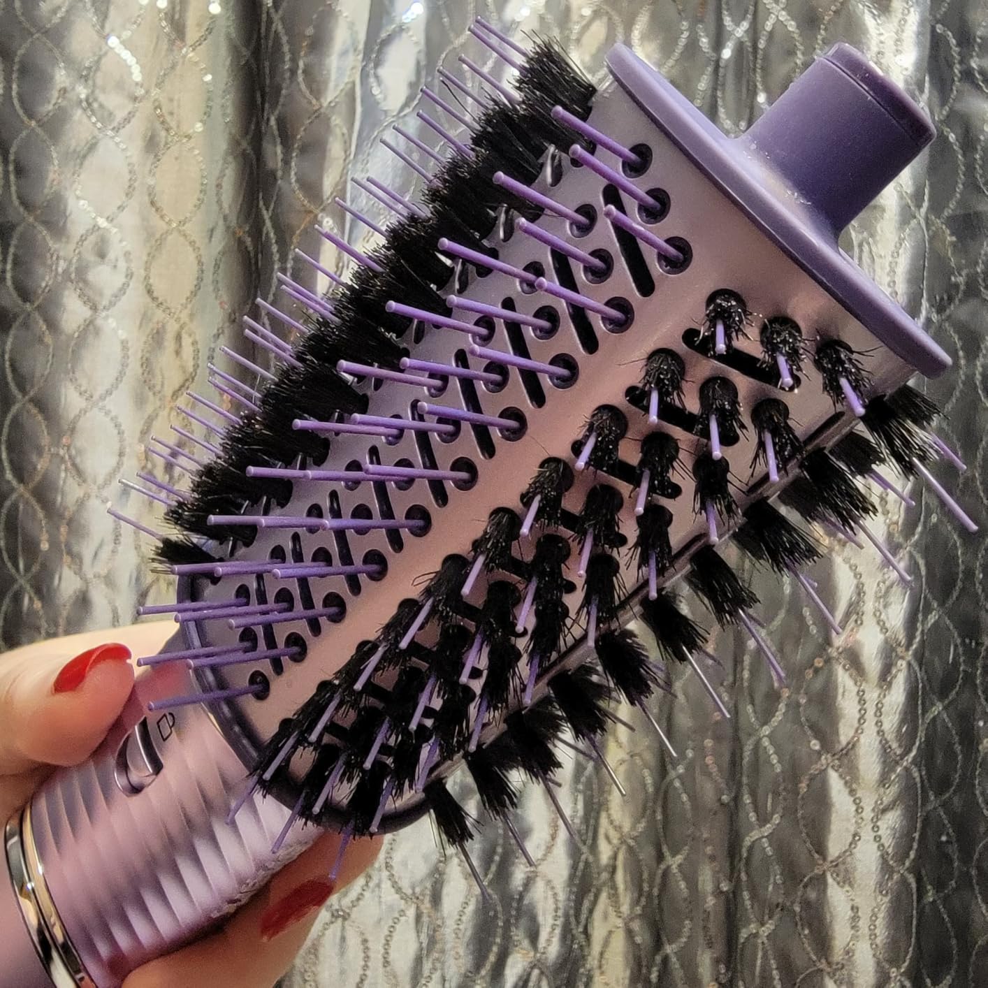 FlexStyle IonCurl Ion Air Drying, Curling and Styling System, HD840PU | Powerful Coanda Auto-Wrap Curling, AirSet Pause Button, Scalp Shield Mode, 4 Attachments Included, Lilac customer photo 1