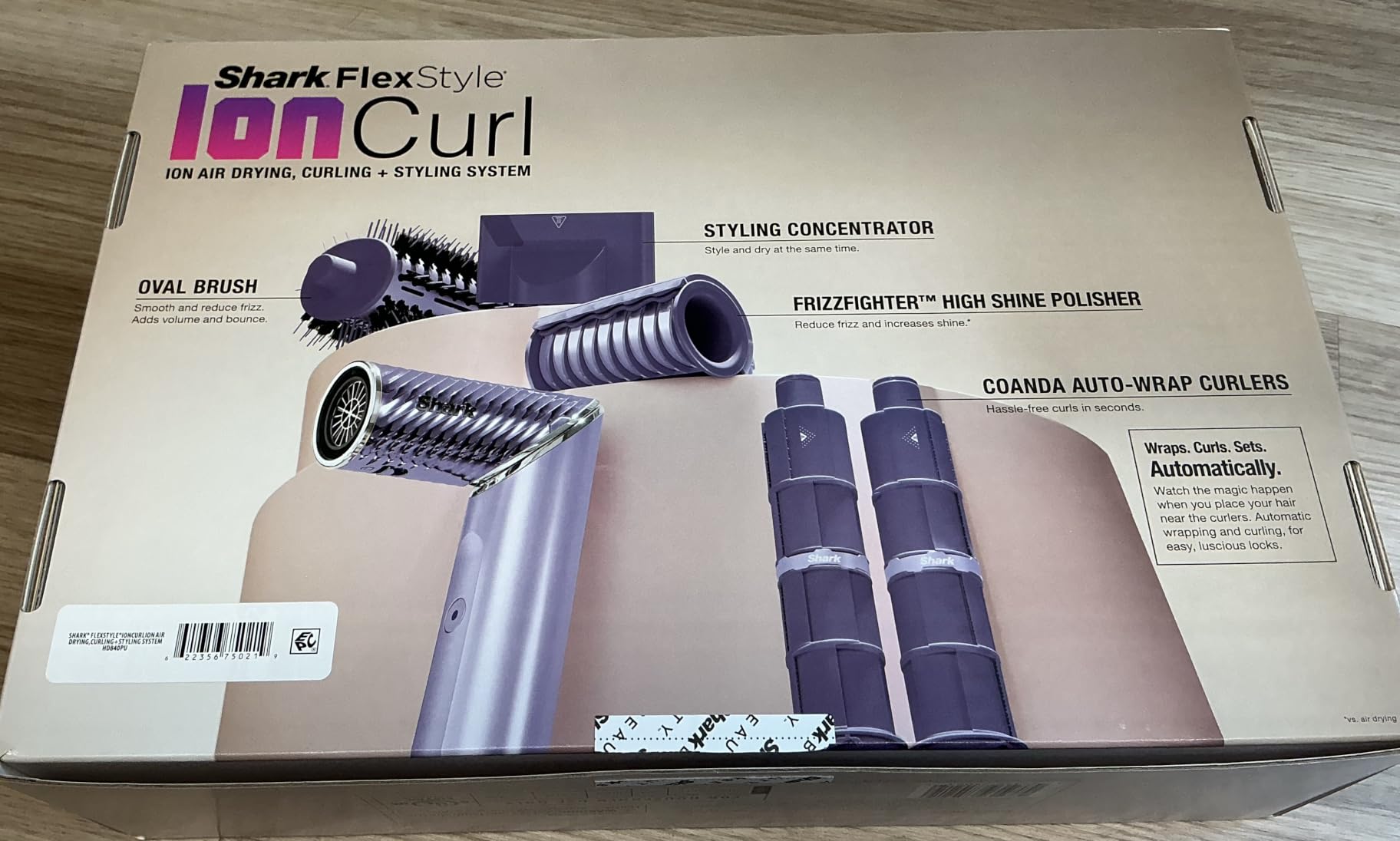 FlexStyle IonCurl Ion Air Drying, Curling and Styling System, HD840PU | Powerful Coanda Auto-Wrap Curling, AirSet Pause Button, Scalp Shield Mode, 4 Attachments Included, Lilac customer photo 2