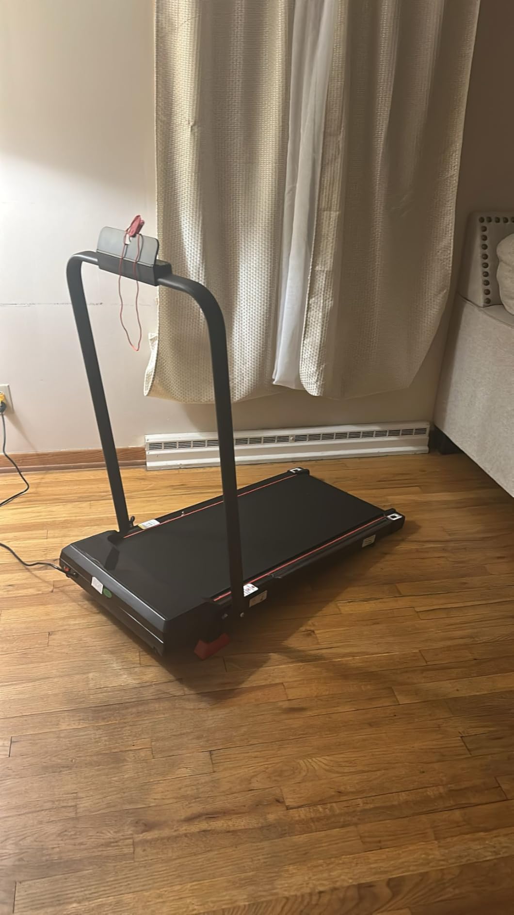 16% Incline Walking Pad Treadmill, 3-in-1 Under Desk Treadmill with Handles | Foldable, Compact, Portable Treadmills for Home Small, 2.5HP Quiet Brushless, 330 LBS Capacity, Home Office, LED Display customer photo 2