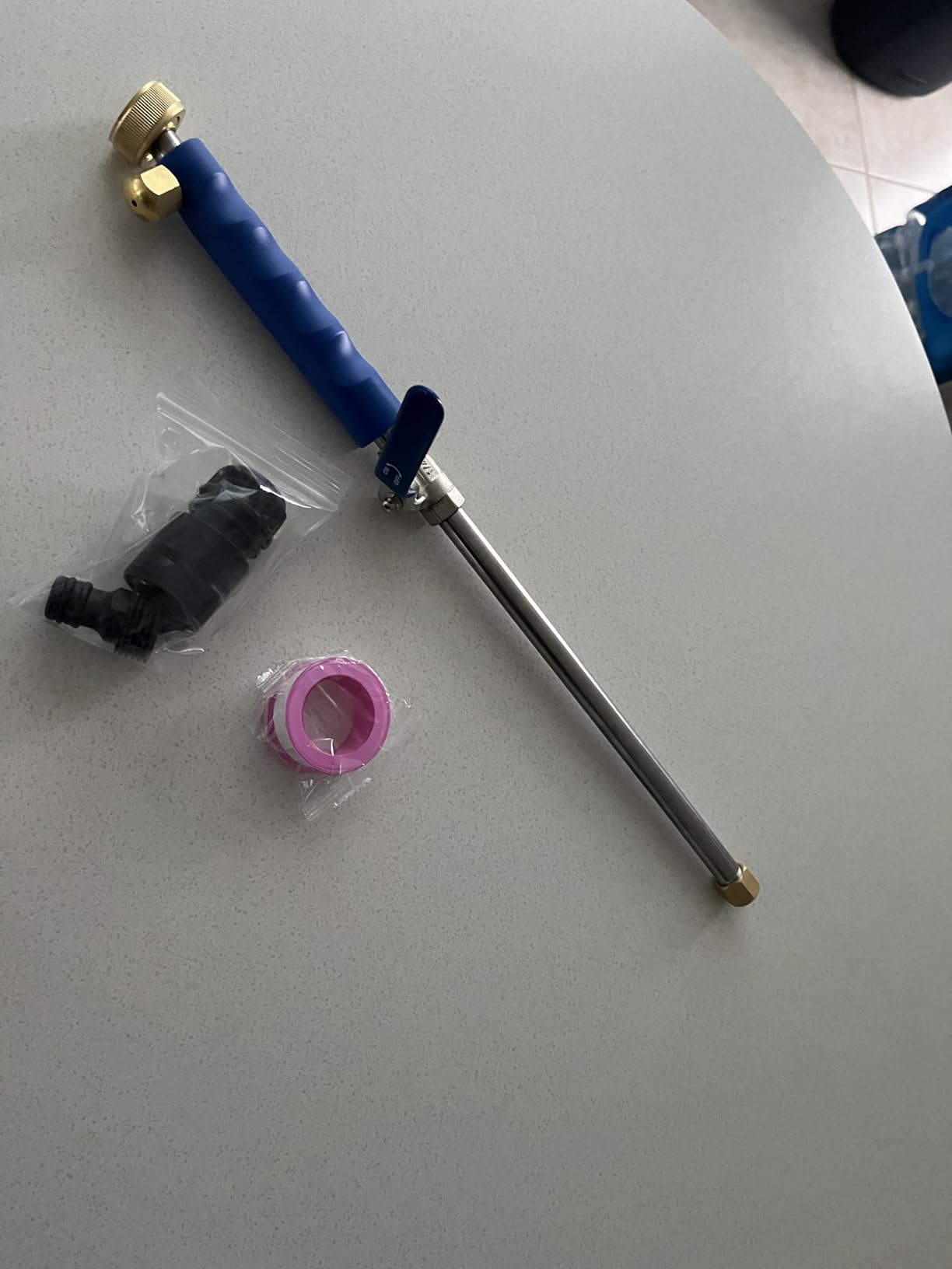 Gutter Cleaning Tools from The Ground, 20FT Reach Telescoping Gutter Cleaner Tool, Rain Gutters Cleaning Wand with 360° Metal Head, Gutters Cleaner Hose Attachment & Connection Adapter customer photo 2