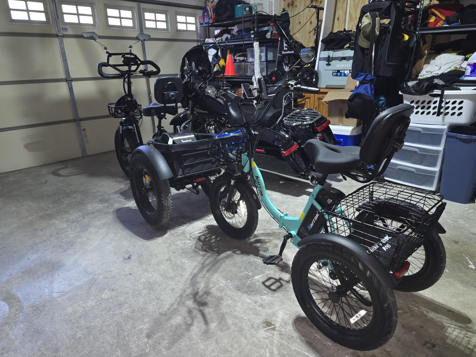 Electric Tricycle for Adults, Fat Tire Folding Electric Trike, 3 Wheels Electric Bicycle Bikes, Peak 1100W Step-Thru Etrike with Removable Battery and Large Basket customer photo 2