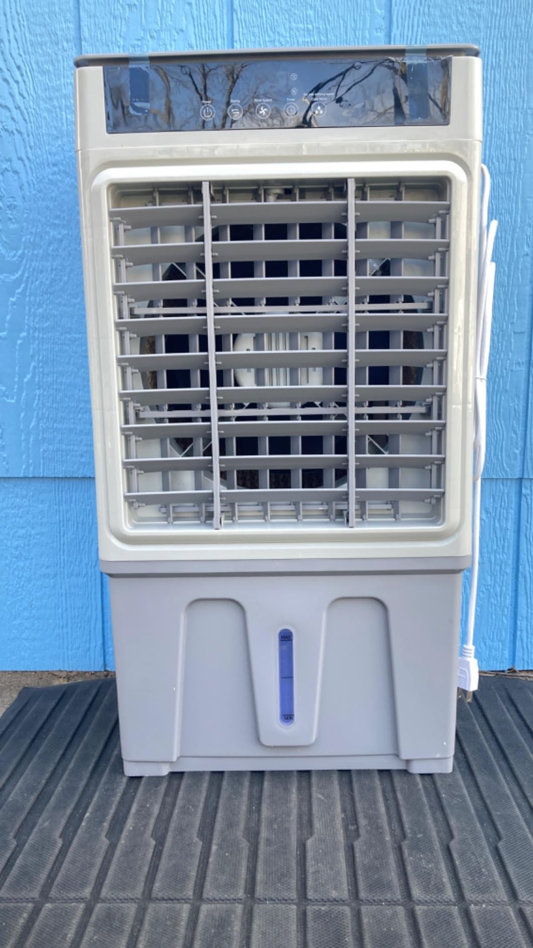 Swamp Cooler, 3600CFM Evaporative Cooler with 8 Gal Water Tank, 3 in 1 Portable Air Conditioners for Room No Window, 100° Swing, Remote, 7H Timer, 4 Ice Box for Home, Garage, Large, Outdoor, White customer photo 1