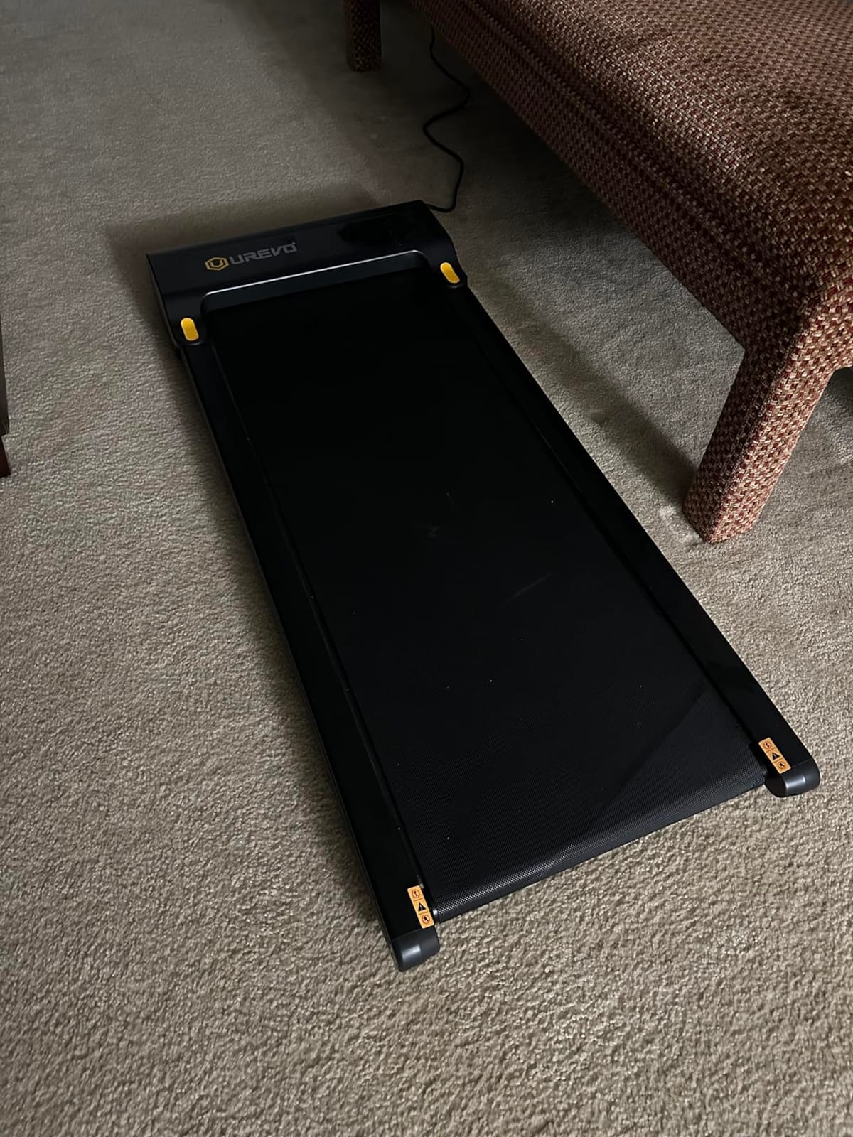 UREVO Smart Walking Pad, Standing Desk Treadmill with Double Shock Absorption, Quiet Operation, Workout APP with Track Insights and MIIT Mode, Plug and Play, Remote or APP Control for Home Office customer photo 1