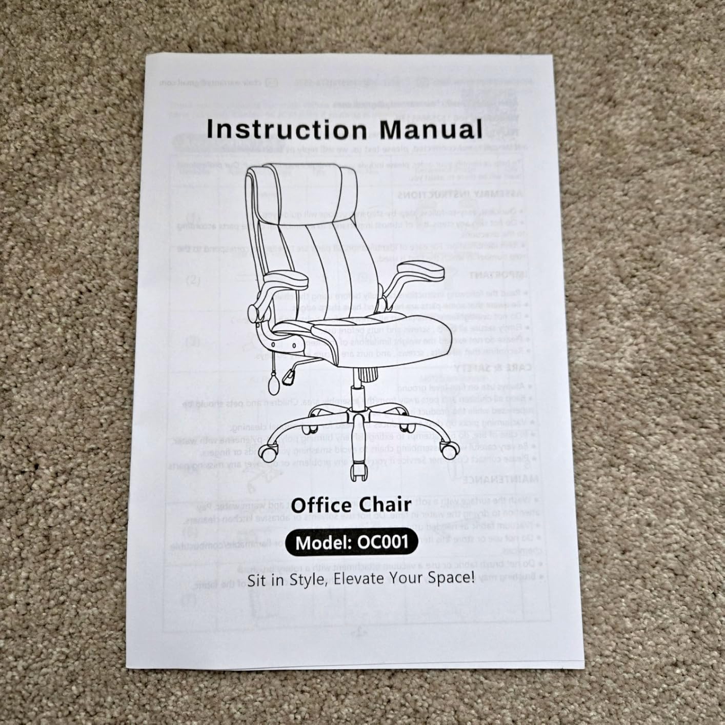 Ergonomic Office Chair, High Back Leather Executive Desk Chair | Inflatable Lumbar Support, Padded Arms for Elbow Comfort, Heavy-Duty Rocking Chair for All-Day Sitting, Plush Wide Seat Brown customer photo 2