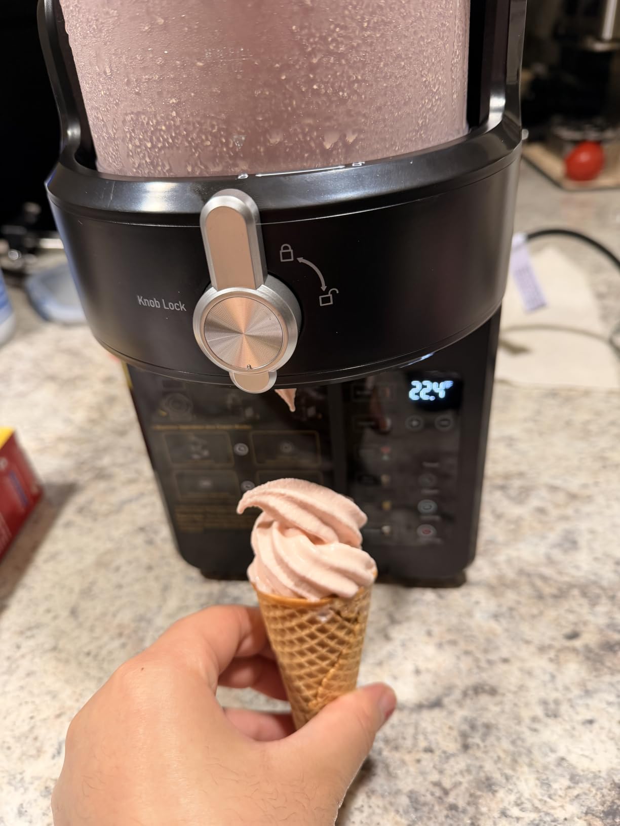 2-in-1 Slushie Machine & Soft Serve Ice Cream Maker with 6 Presets | 15-Min Fast Slush Rapid Chill, No Ice Needed, 12H Timer, Frozen Slush Milkshake Margaritas for Home Family Parties, Black customer photo 2