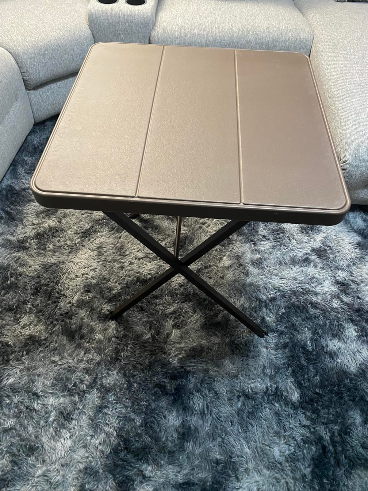 Folding Table and Chairs Set for 5, 36 Inch Foldable Plastic Table with Carry Handle & 4 White Folding Chairs, Portable Indoor Outdoor Dining Set for Party, Wedding, Picnic, Camping, Events customer photo 2