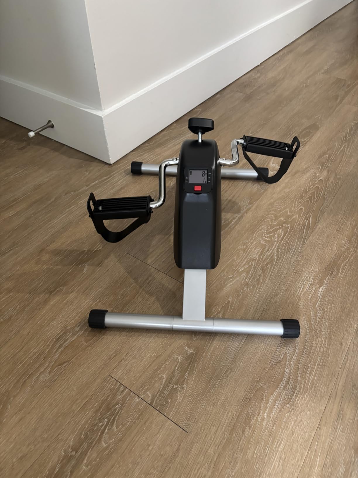 an Pedal Exerciser, Under Desk Bike for Adults, Mini Exercise Bike | Adjustable Resistance Foot Peddler for Sitting Desk, Under Desk Bike with LCD Monitor for Home Office customer photo 1