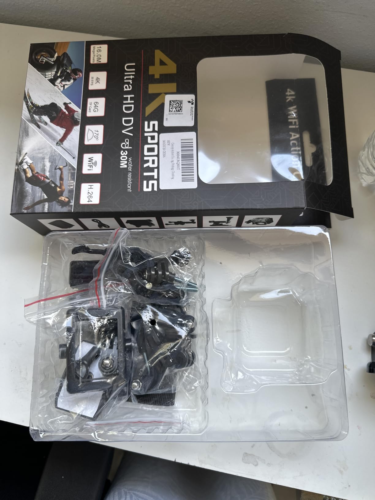 Action Camera 4K 30FPS, Waterproof Camera 30M Underwater Ultra HD 131FT 170°Wide Angle Shooting, with 2 x 1050 mAh Batteries for Cycling, Ice Skating, Skiing, Fishing, Climbing customer photo 1